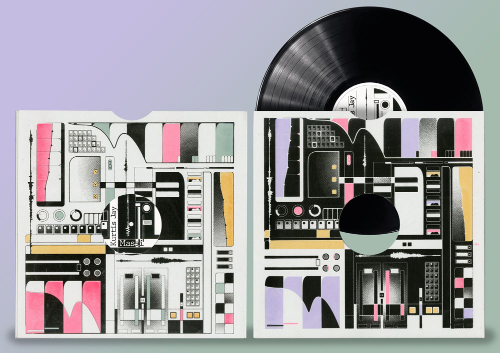 4 colour silk screen printed 12" vinyl sleeves & stickers