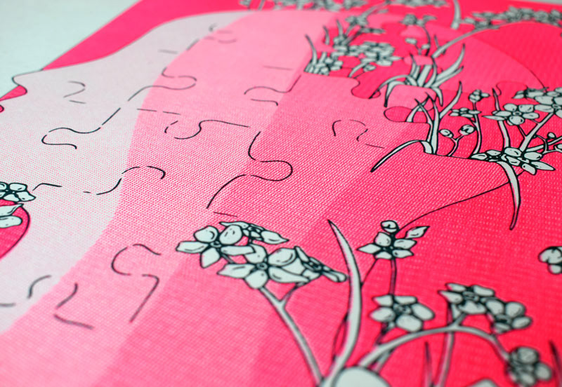 2 colour Risograph print
