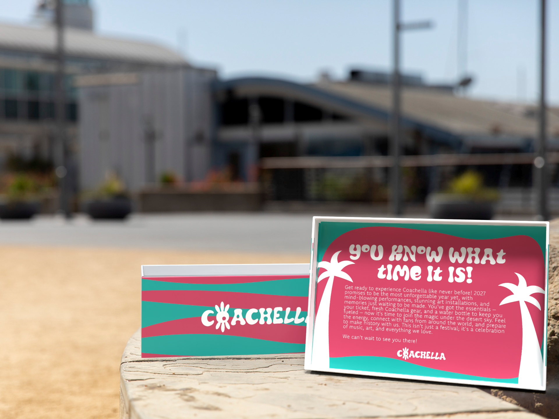 Coachella Rebrand PR Packaging (Bottom Lid)
