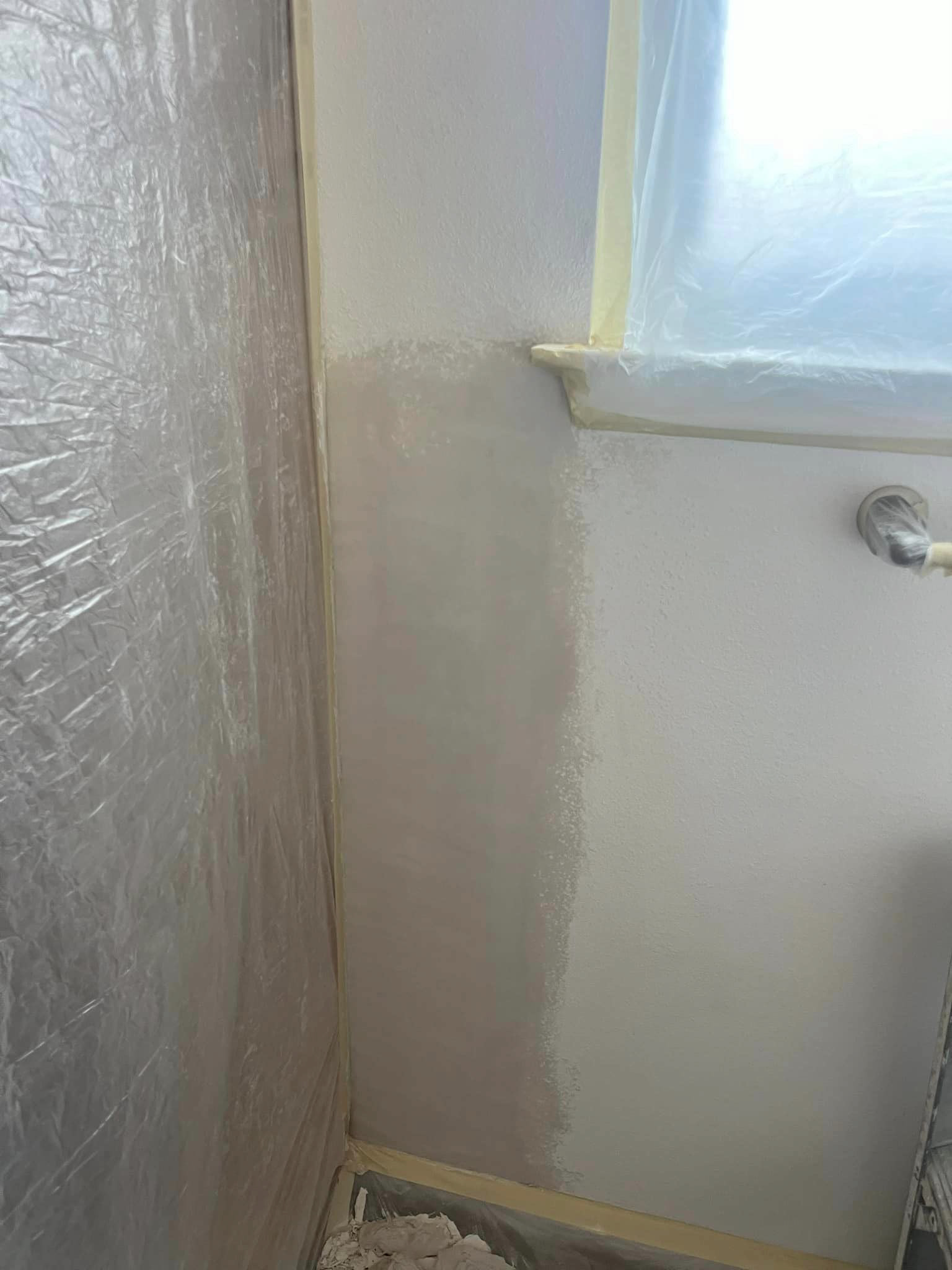 3 coats of mud applied to patch