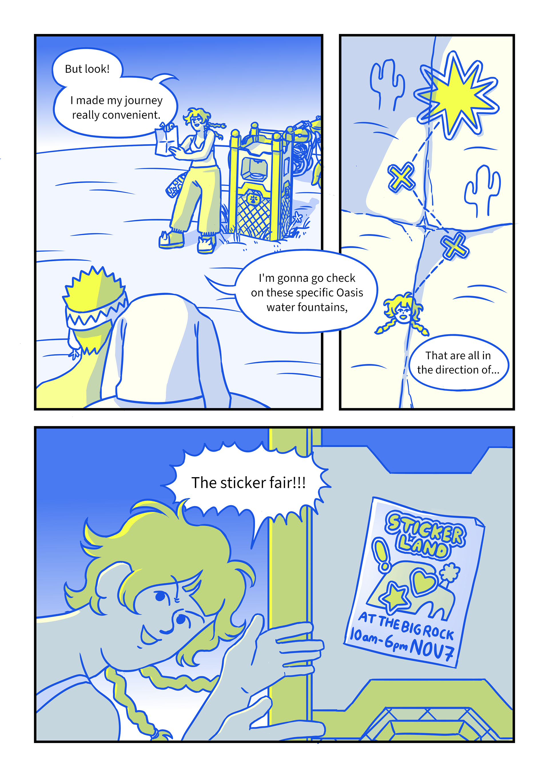 From my comic 'The Road to Sticker Land' made for the ShortBox Comic Fair 2024