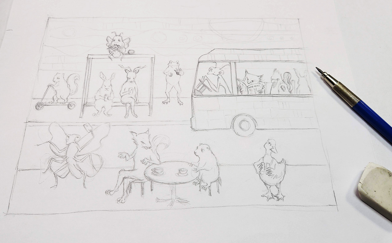 Rough layout sketches