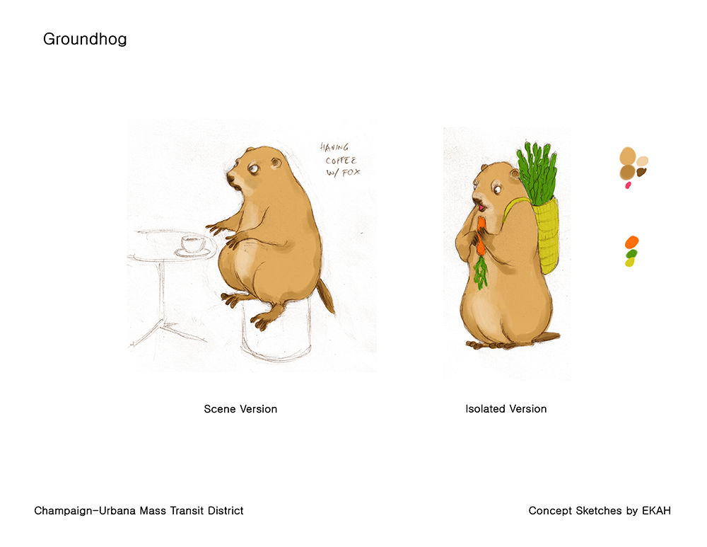 Rough color sketches
