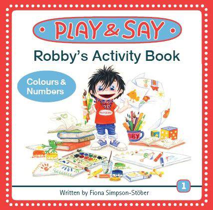 Buchcover-Illustration - "Robby's Activity Book" Play & Say - Verlag für Eingemachtes