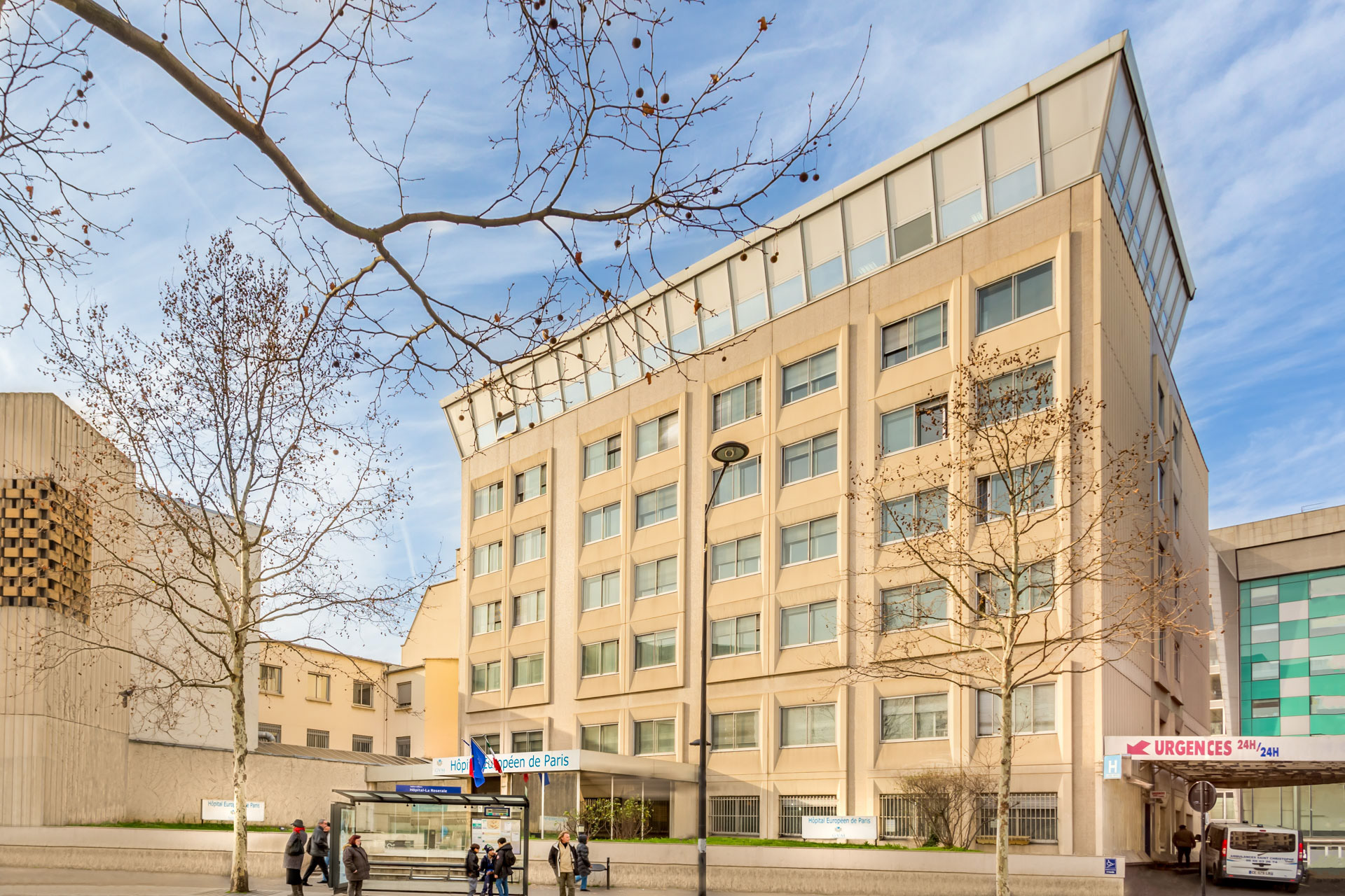 Façade de l'hôpital
