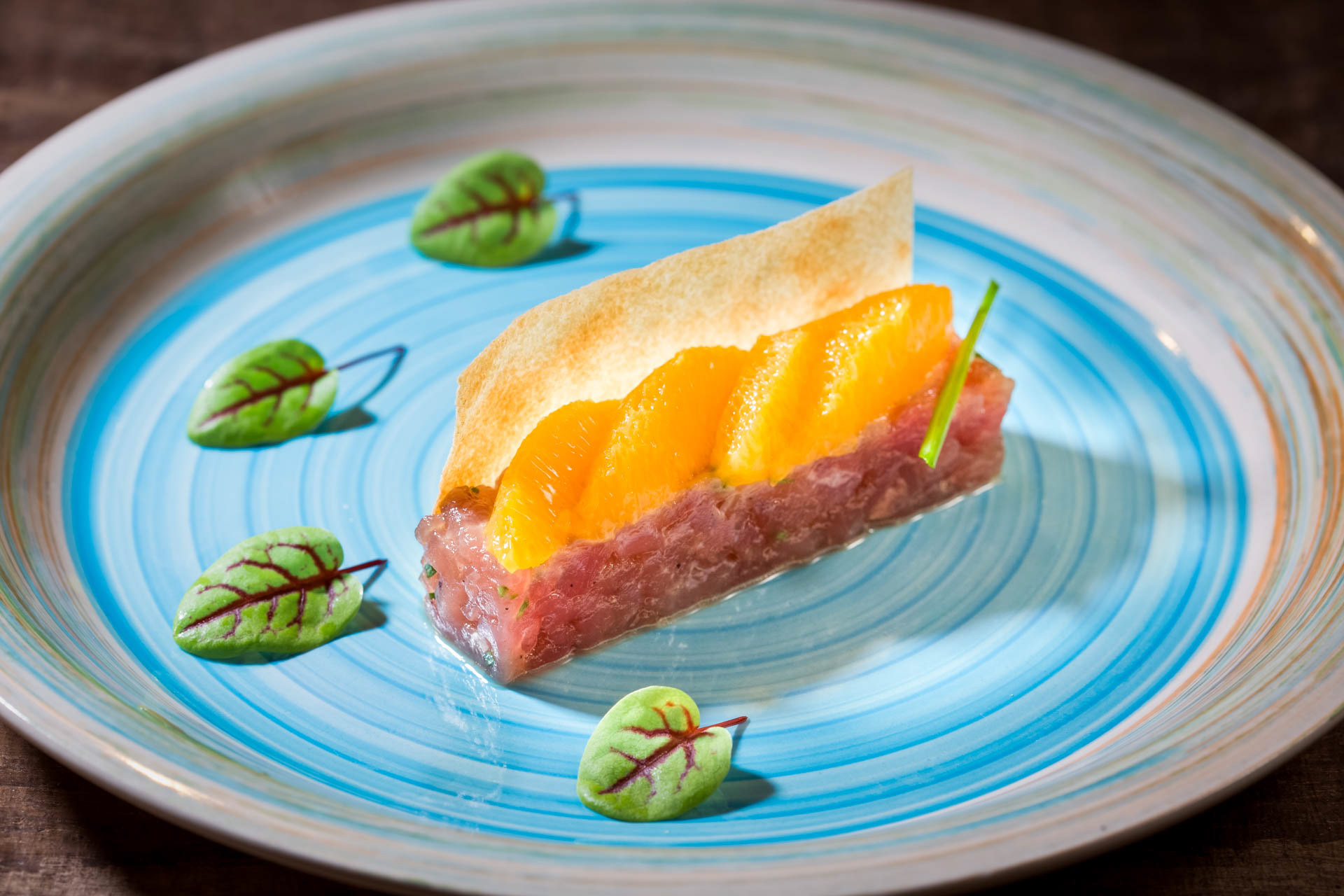 plat: tartare à l'orange