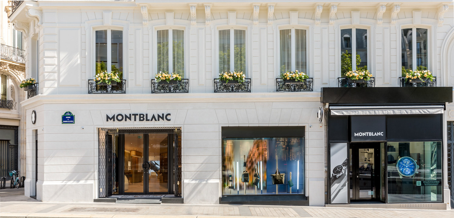 Vitrine boutique Montblanc - Champs Elysées
