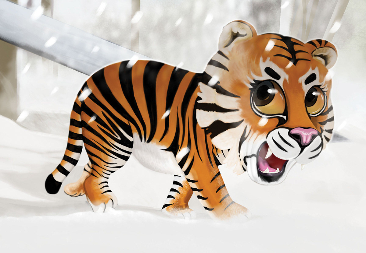 Cute baby tiger