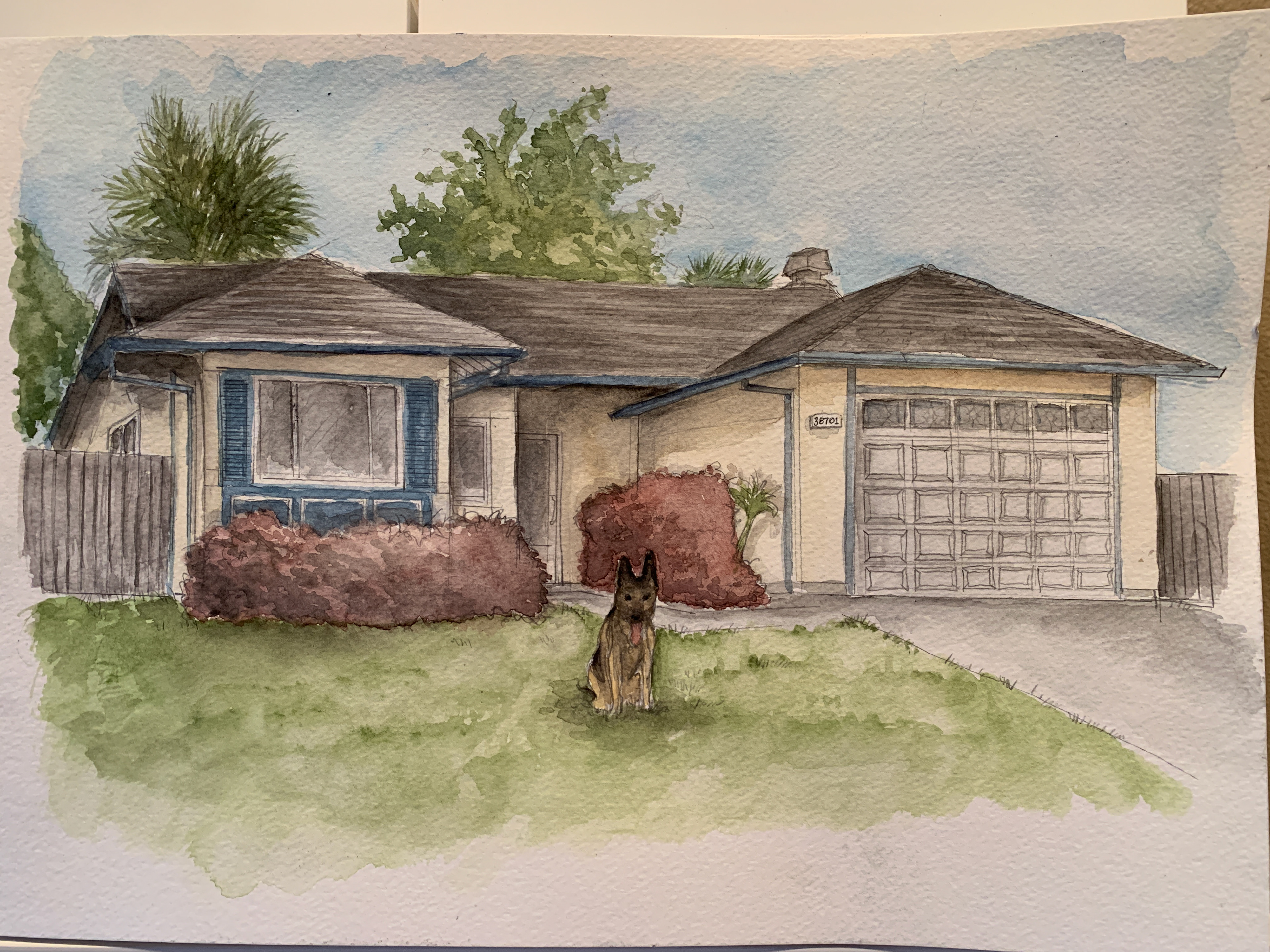 Home custom watercolor