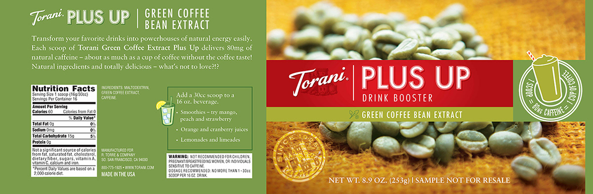 Torani Green Coffee Bean Extract Plus-Up