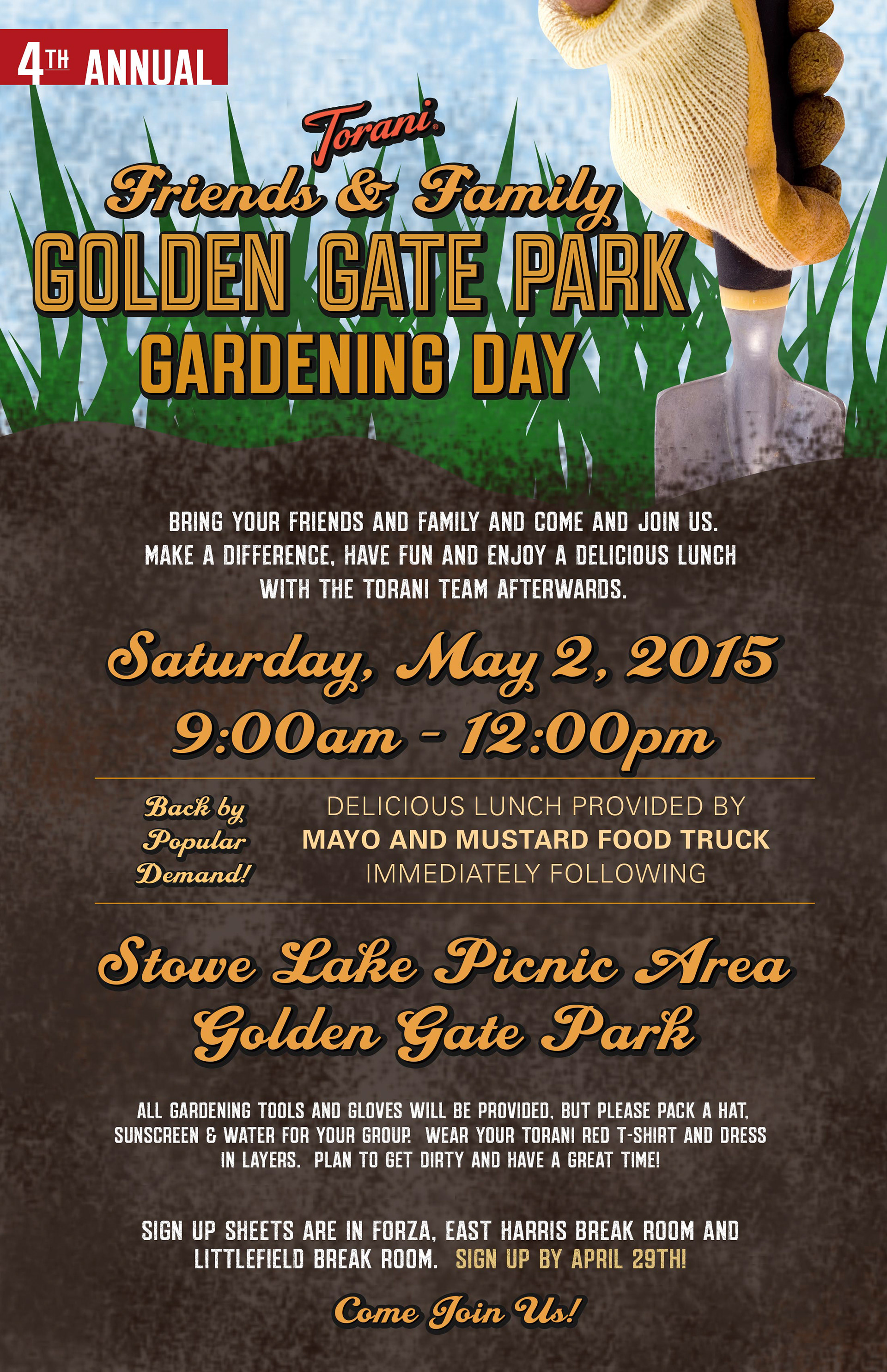 2015 Torani Golden Gate Park Gardening Day Poster