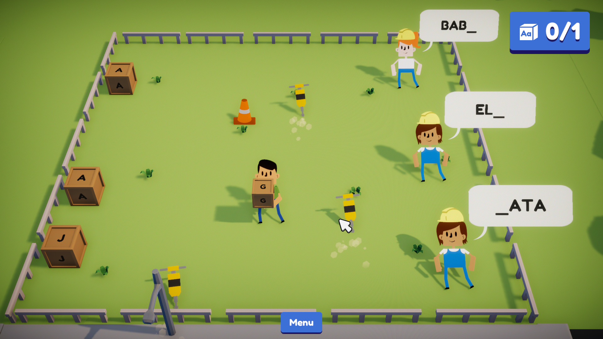 Minigame 1: Complete the Words