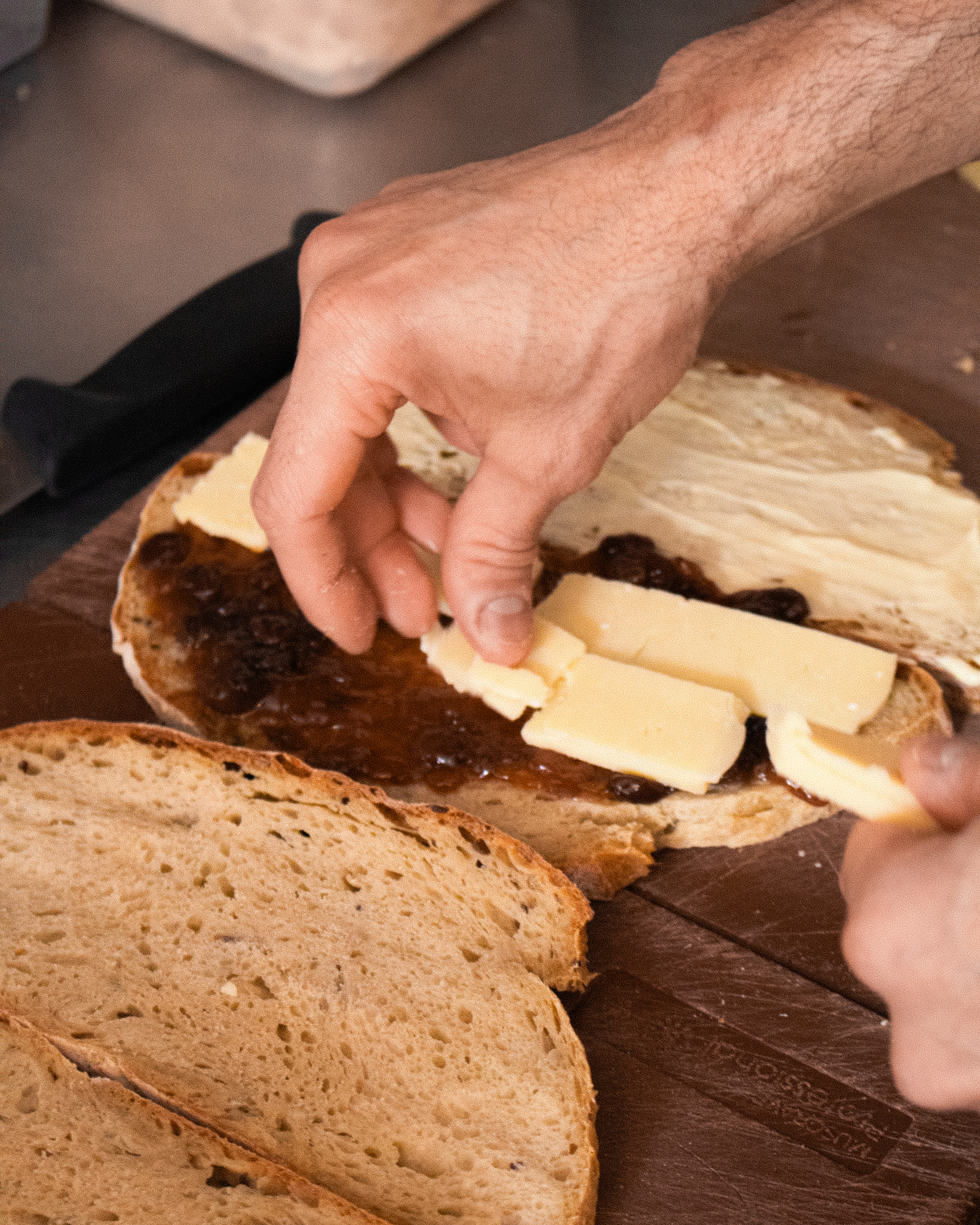 Making sandwiches at Gaillot et Gray Harold's Cross 