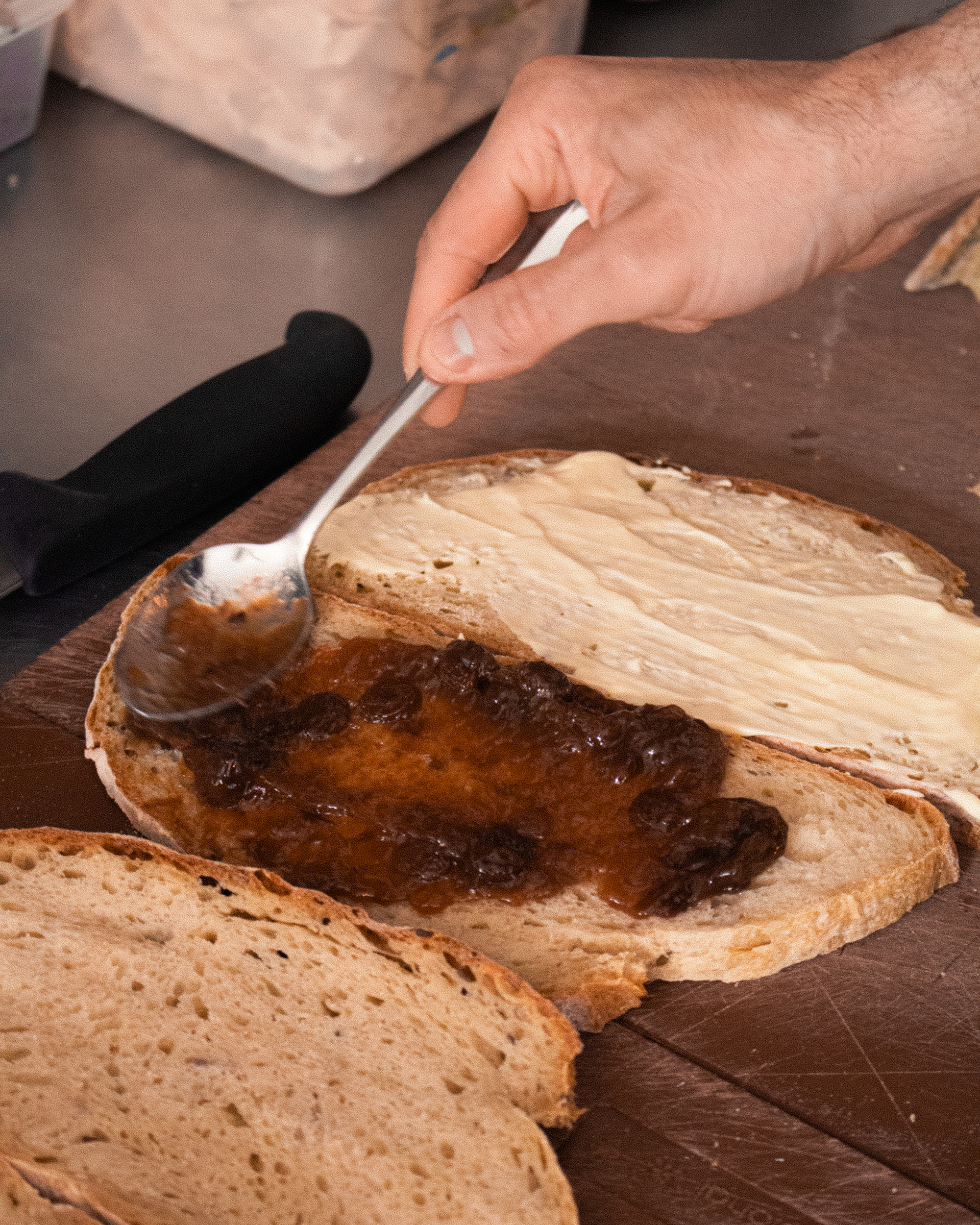 Making sandwiches at Gaillot et Gray Harold's Cross 
