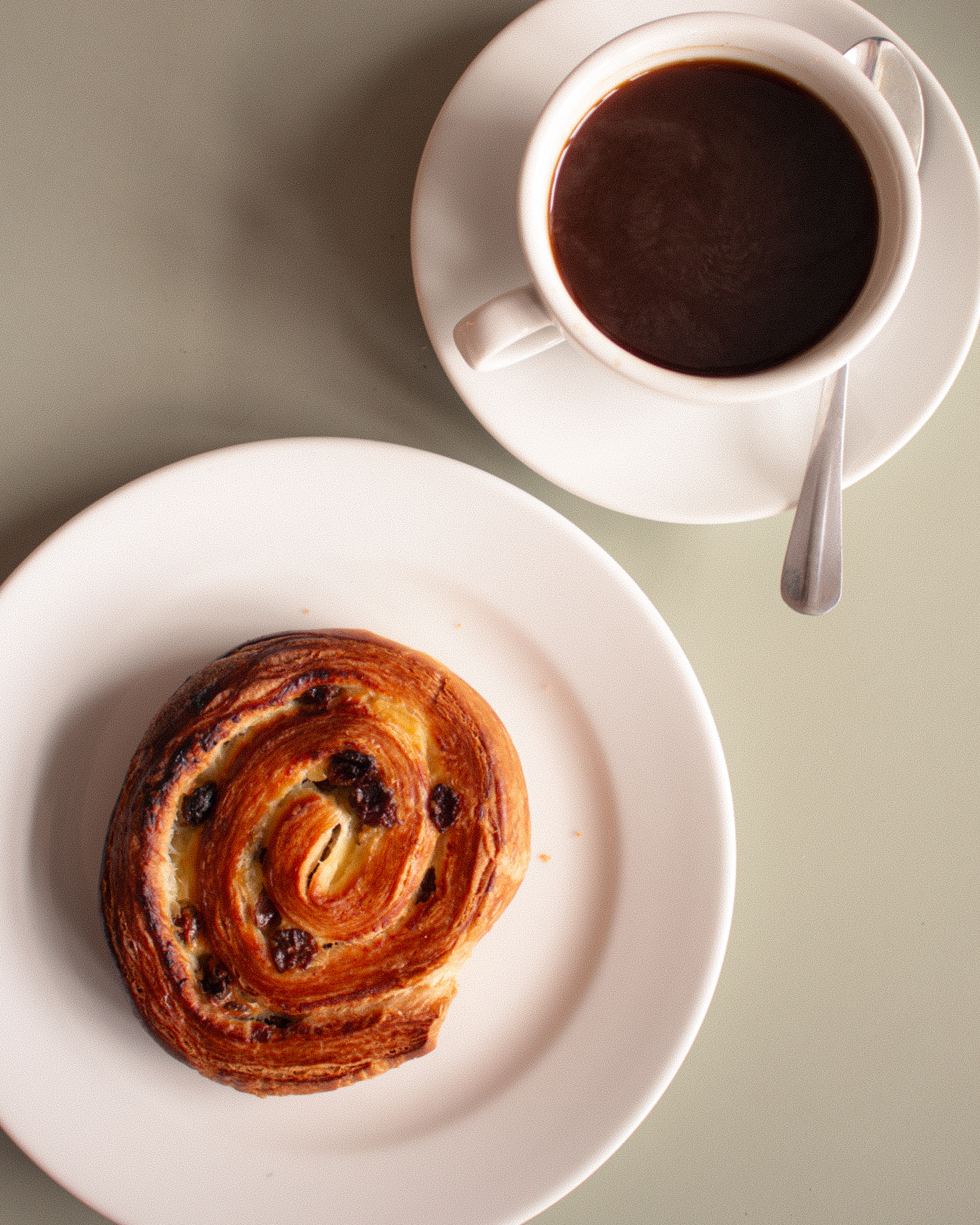 Pain au Raisin and Americano at Gaillot et Gray Harold's Cross 