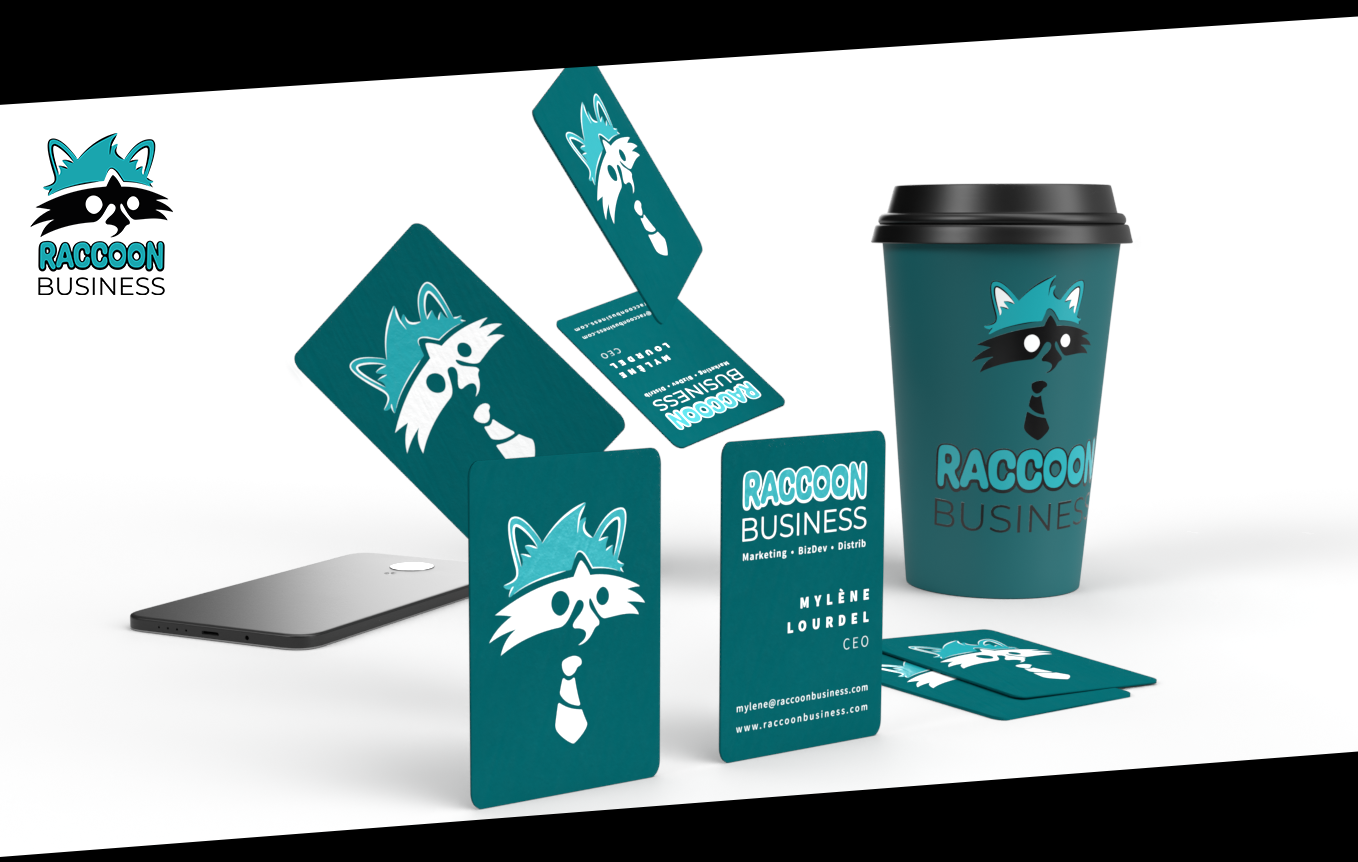 Création de la carte de visite pour Raccoon Business