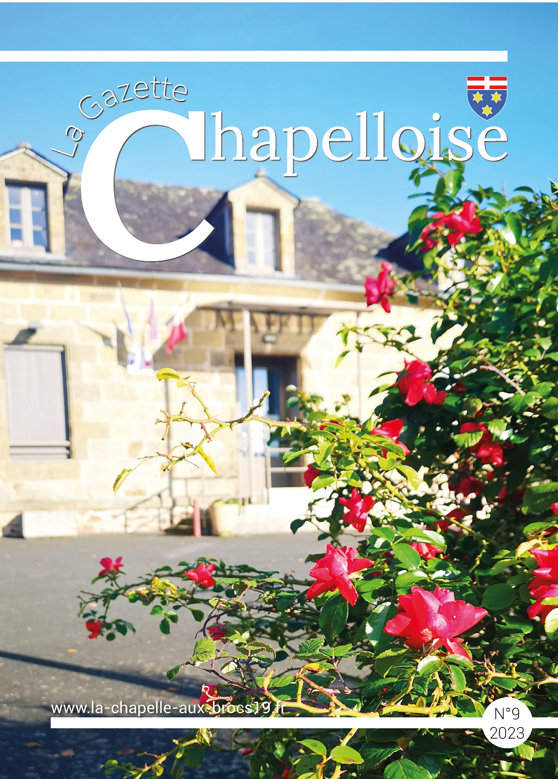 Mise en page de la couverture d'un magazine communal