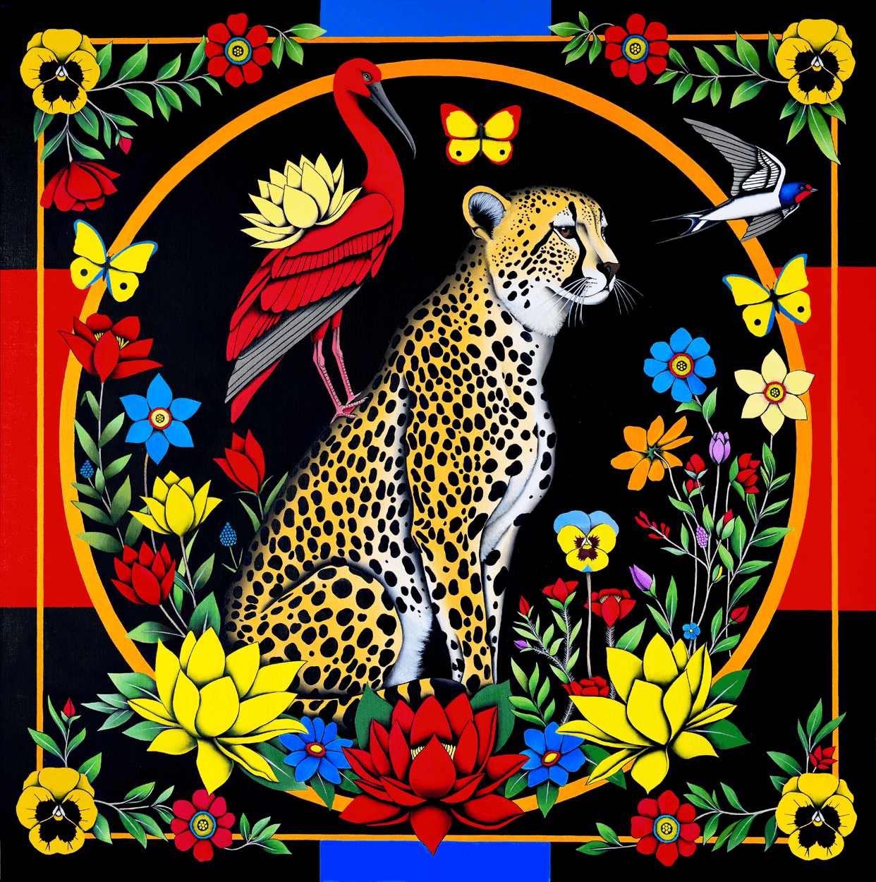 "SAMVADITA", huile sur toile 80x80cm