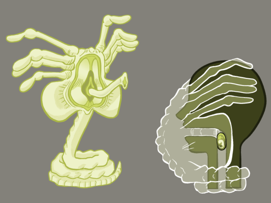 Face Hugger Spot Illustration