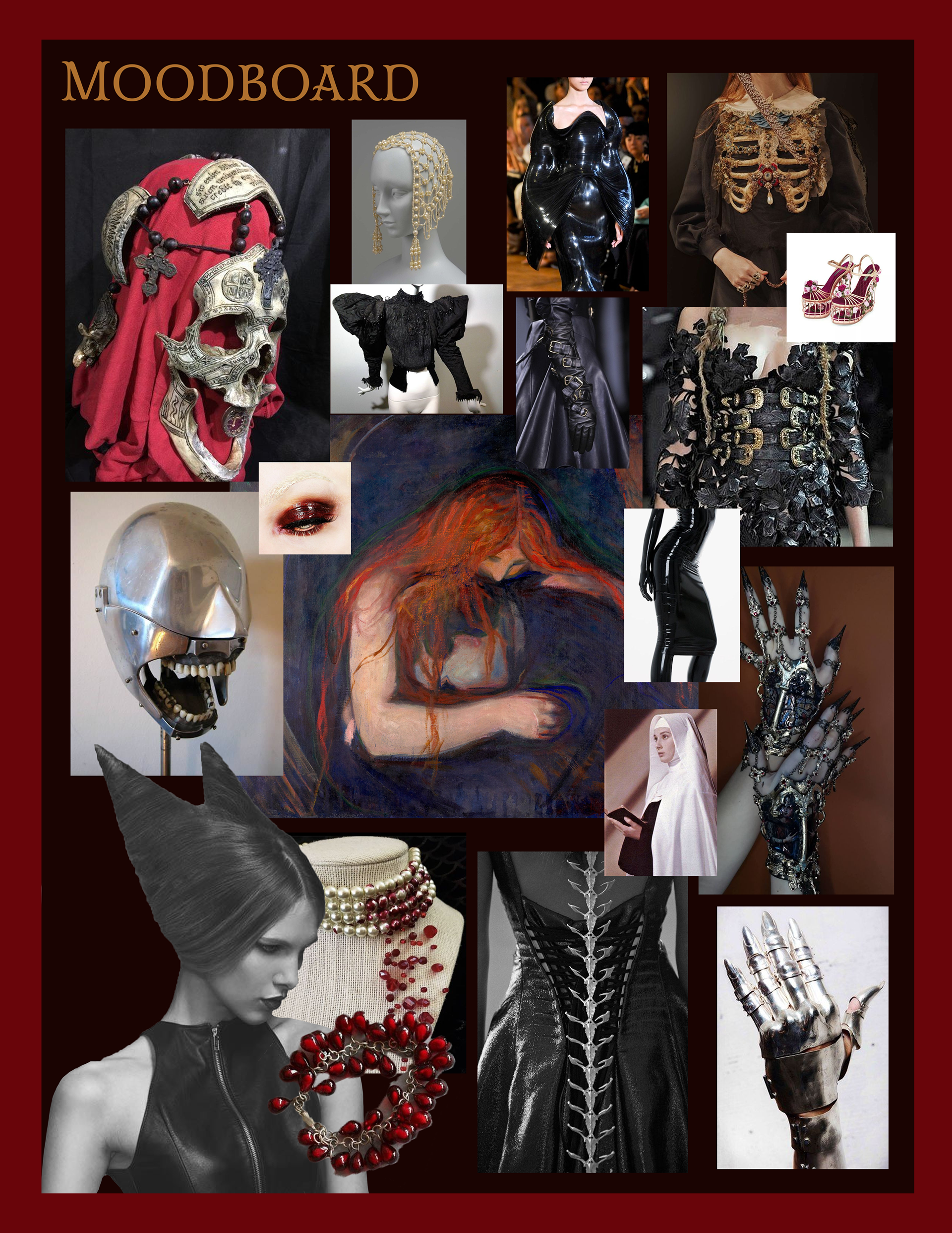 Concept Moodboard for the costume designing process.