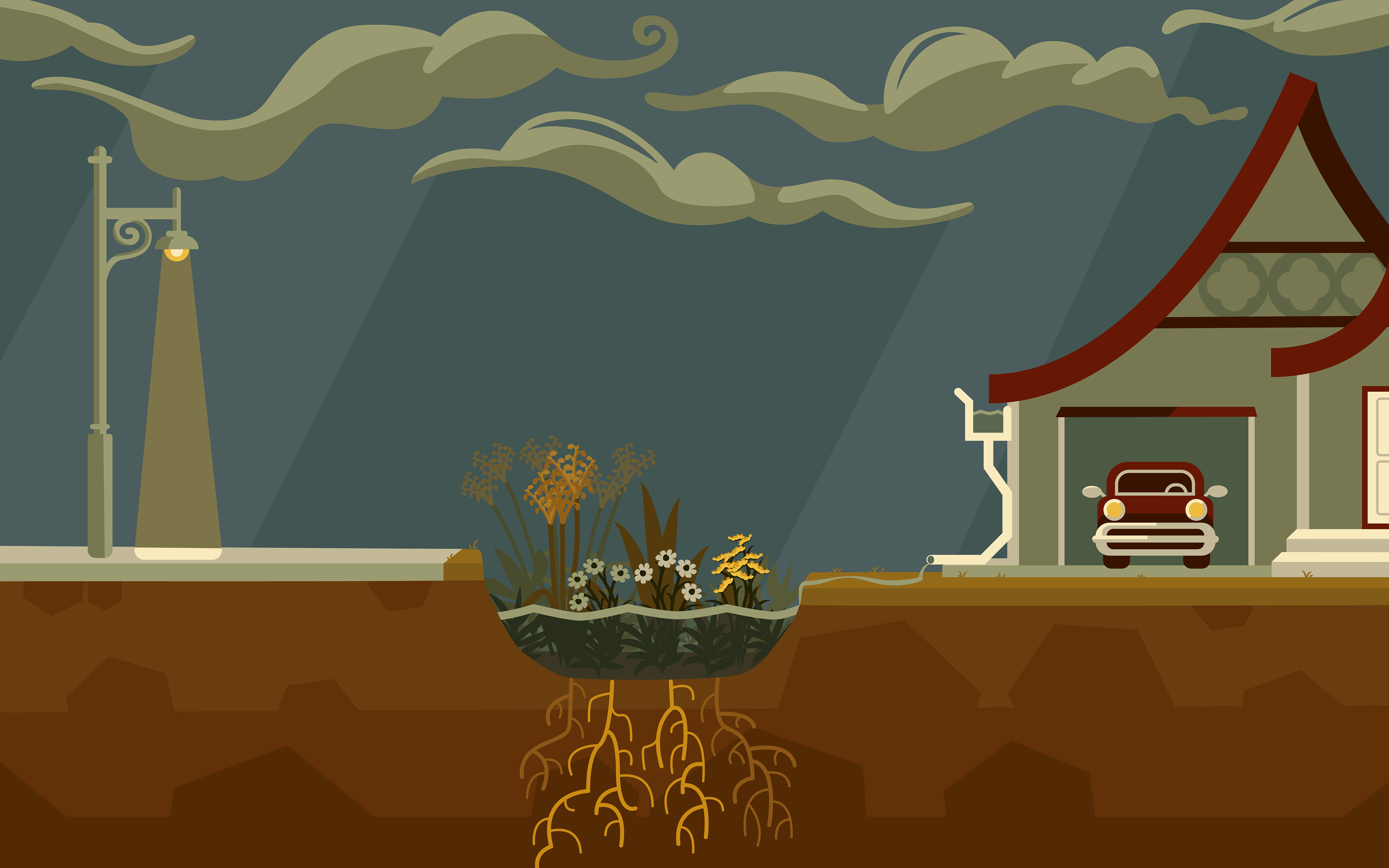 Illustration brought into Adobe Illustrator and made into vector graphic.