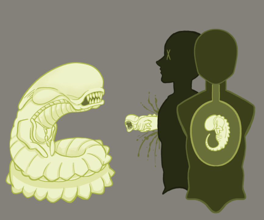 Chest Burster Spot Illustration