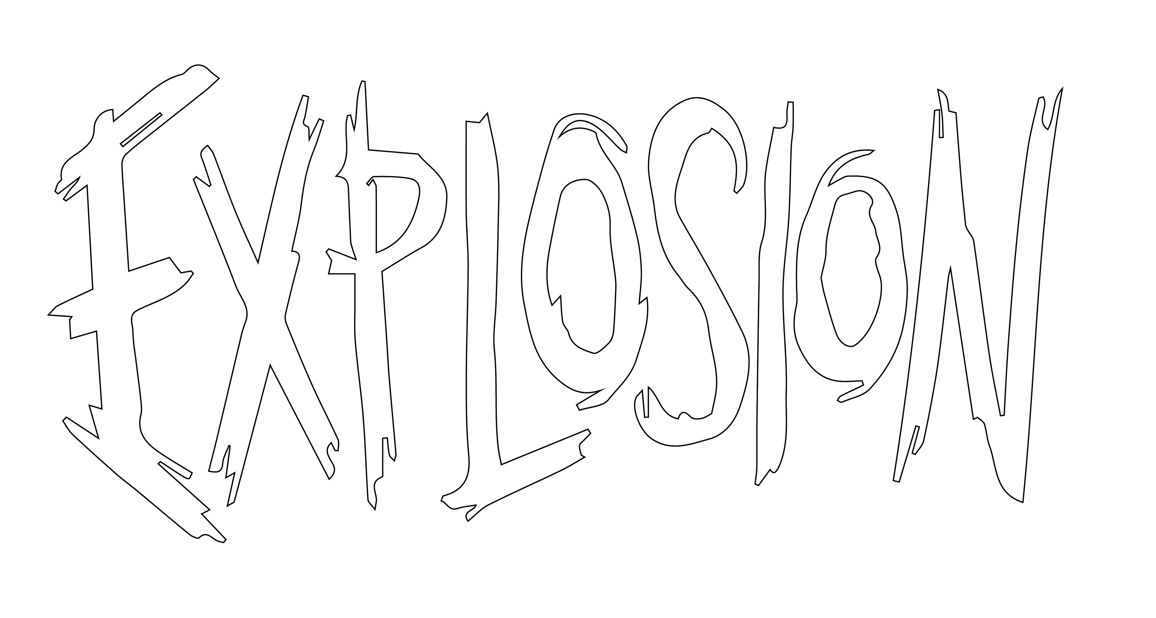 "Explosion" Typography Asset Vector Image