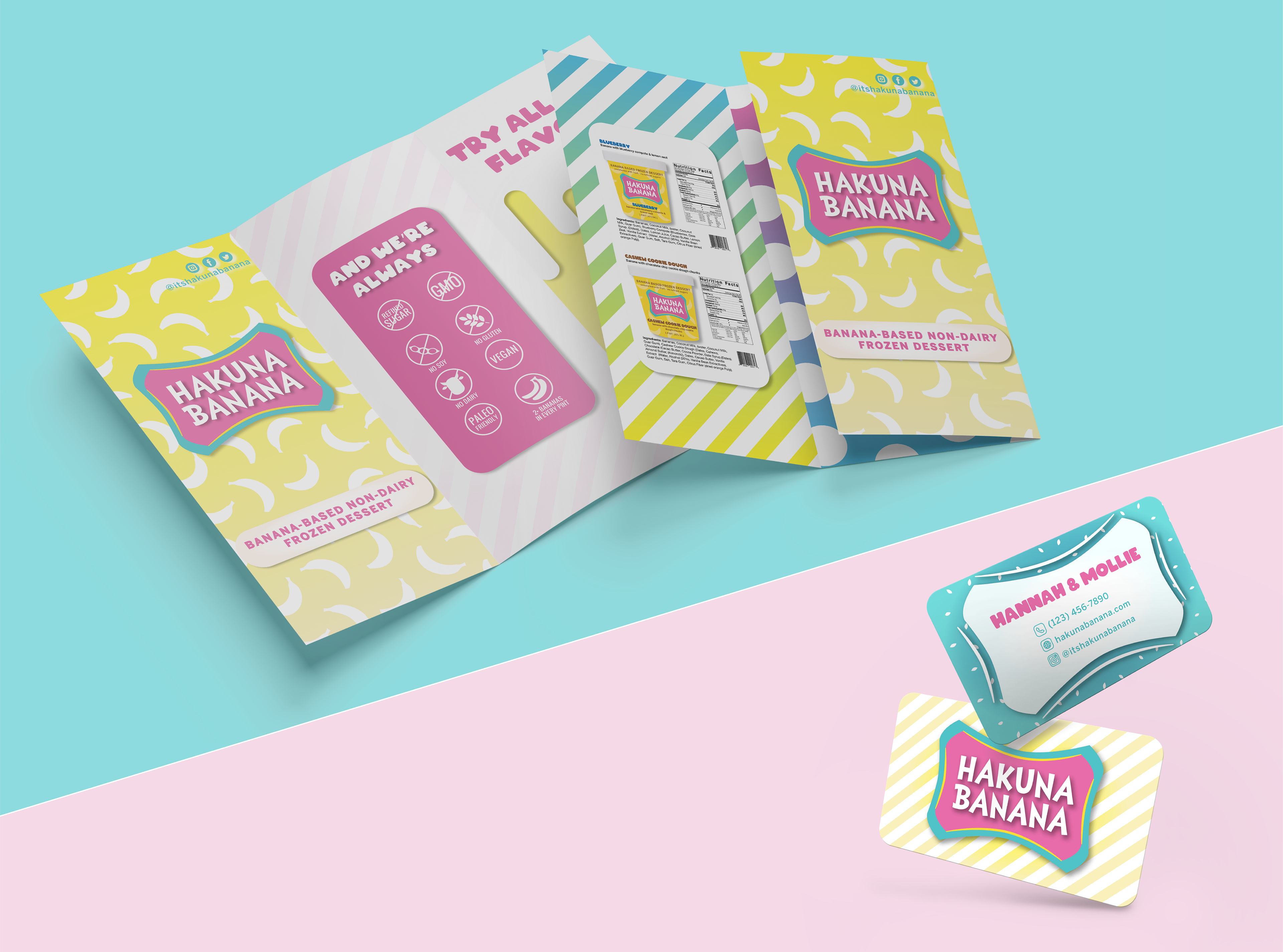 Brochure & Business Card for an Ice Cream Brand