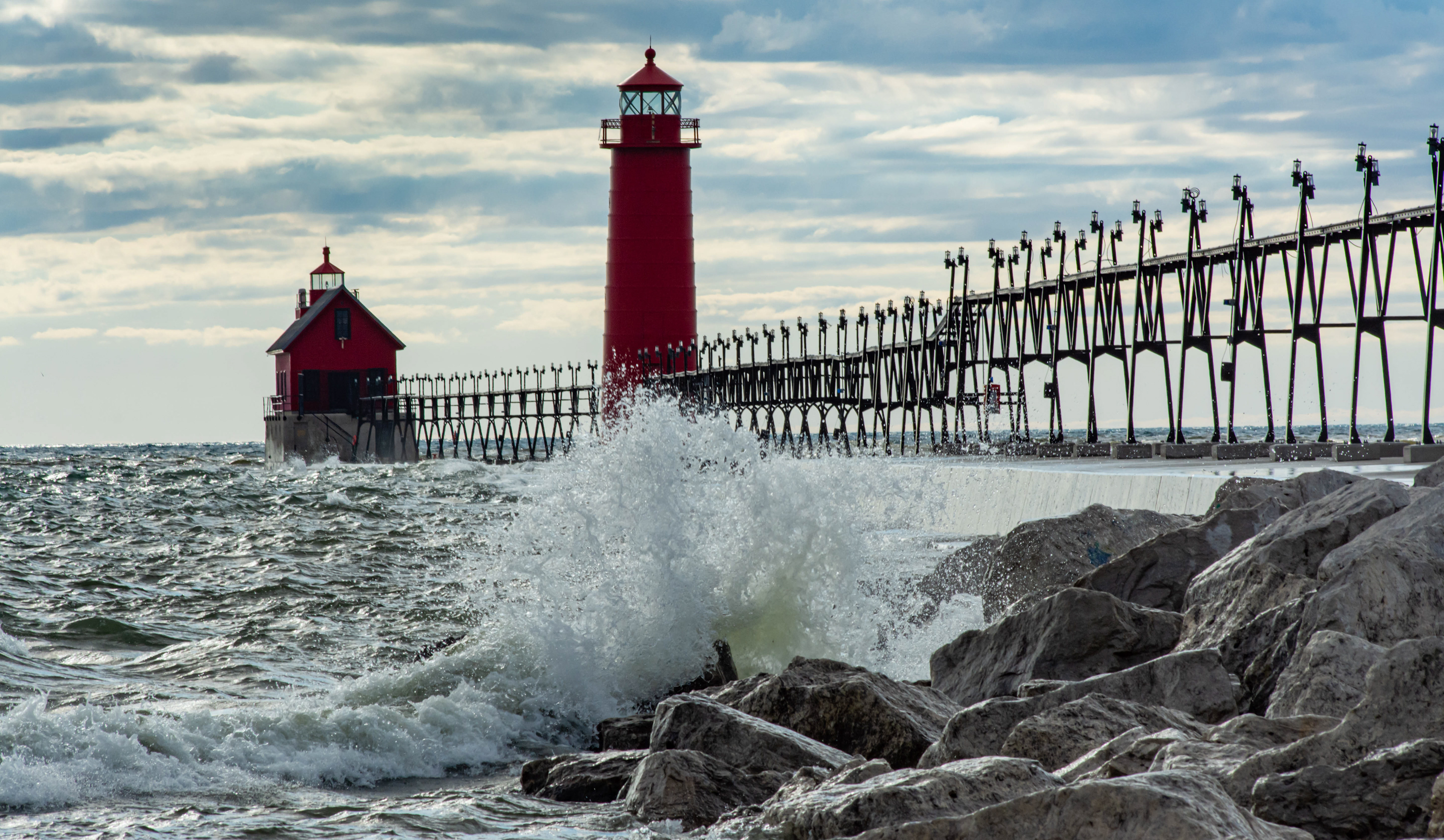 Grand Haven South Lighthouse, Grand Haven, MI USA