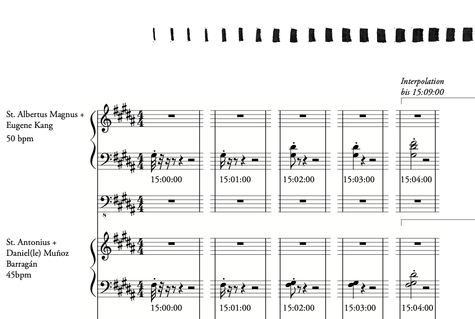 excerpt from notation for 'Nachverdichtung' written and composed by Nathalie Brum in 2021