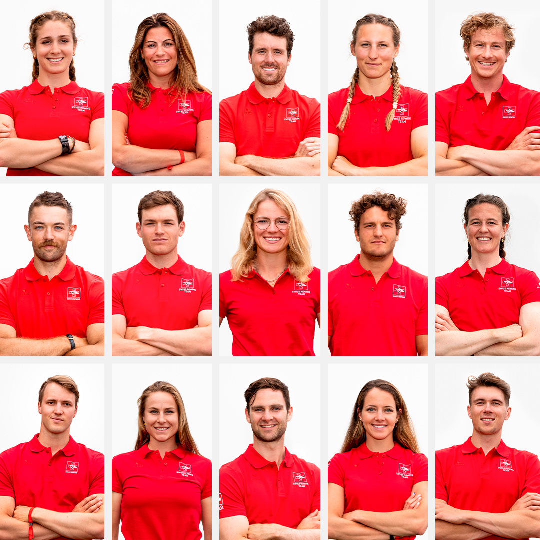 Portraits officiels des rameurs suisses pour les JO de Paris 2024