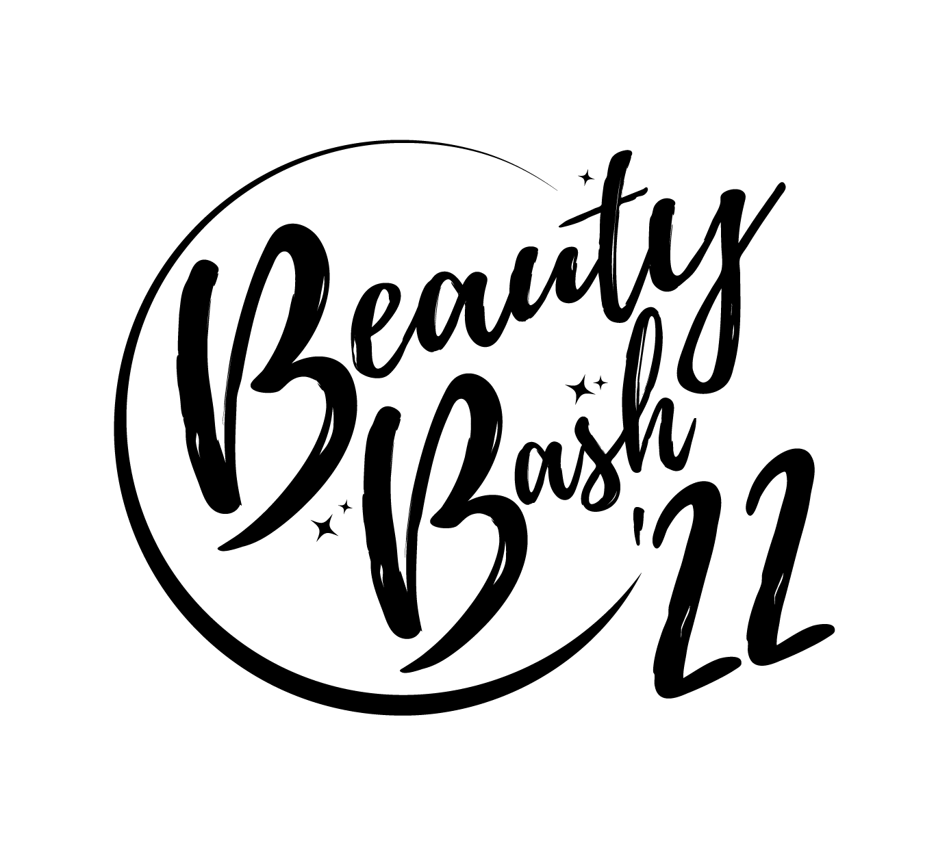 Black, self-contained Beauty Bash 2022 logo