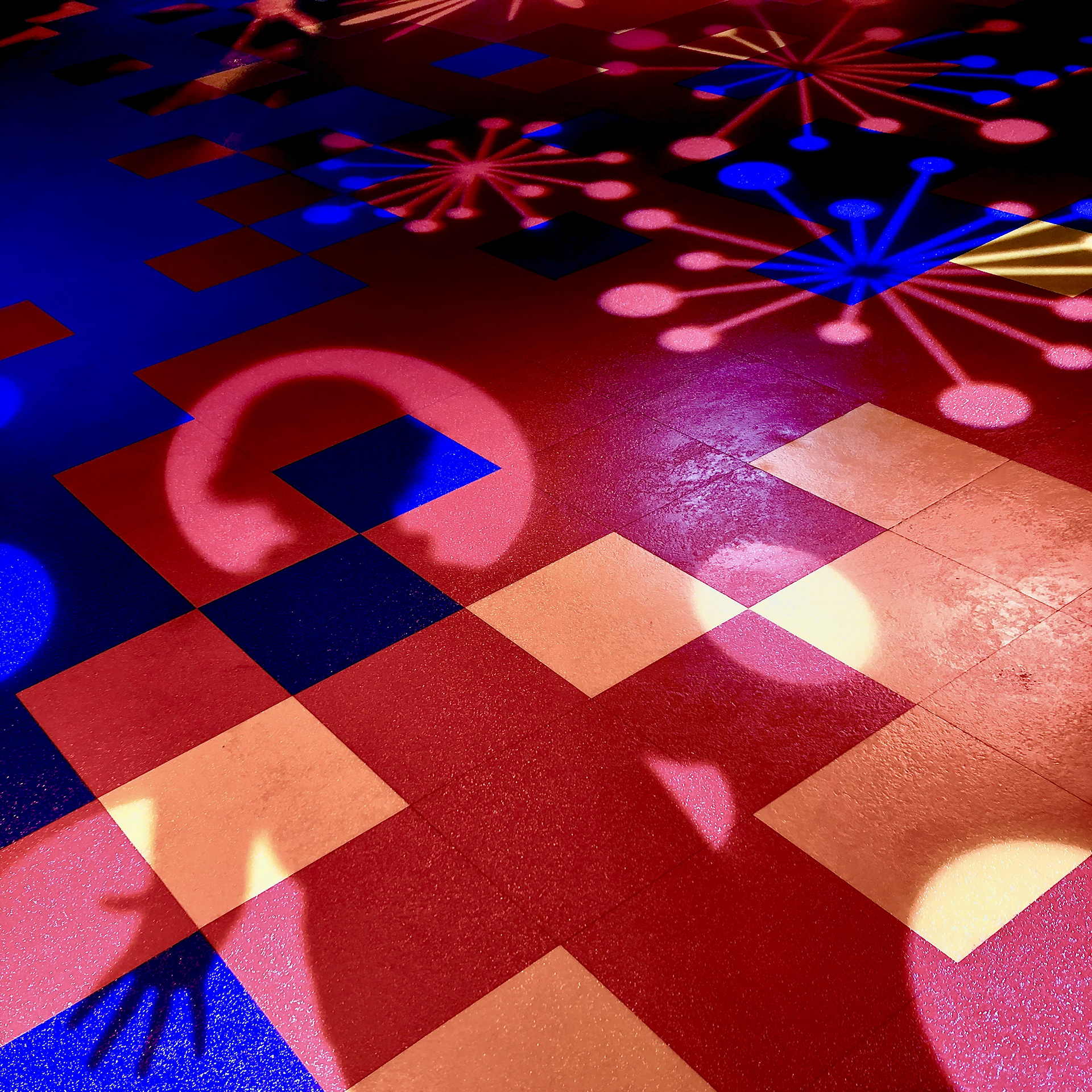 Self-Portrait with Red Patterns
