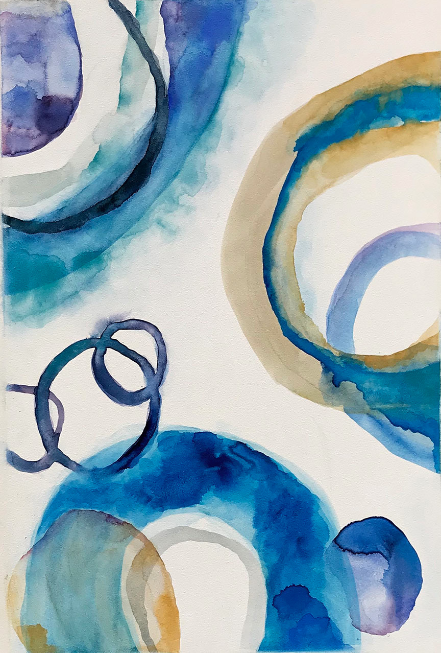 Abstract circles 1 - watercolor