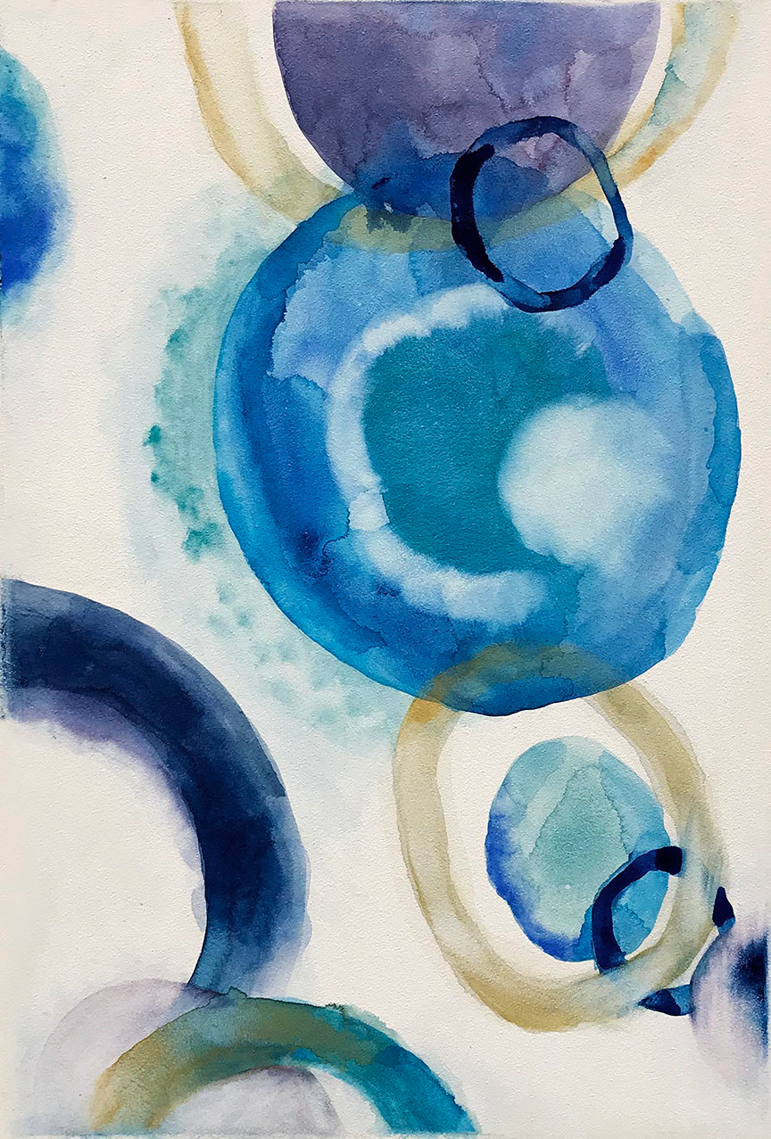 Abstract circles 2 - watercolor