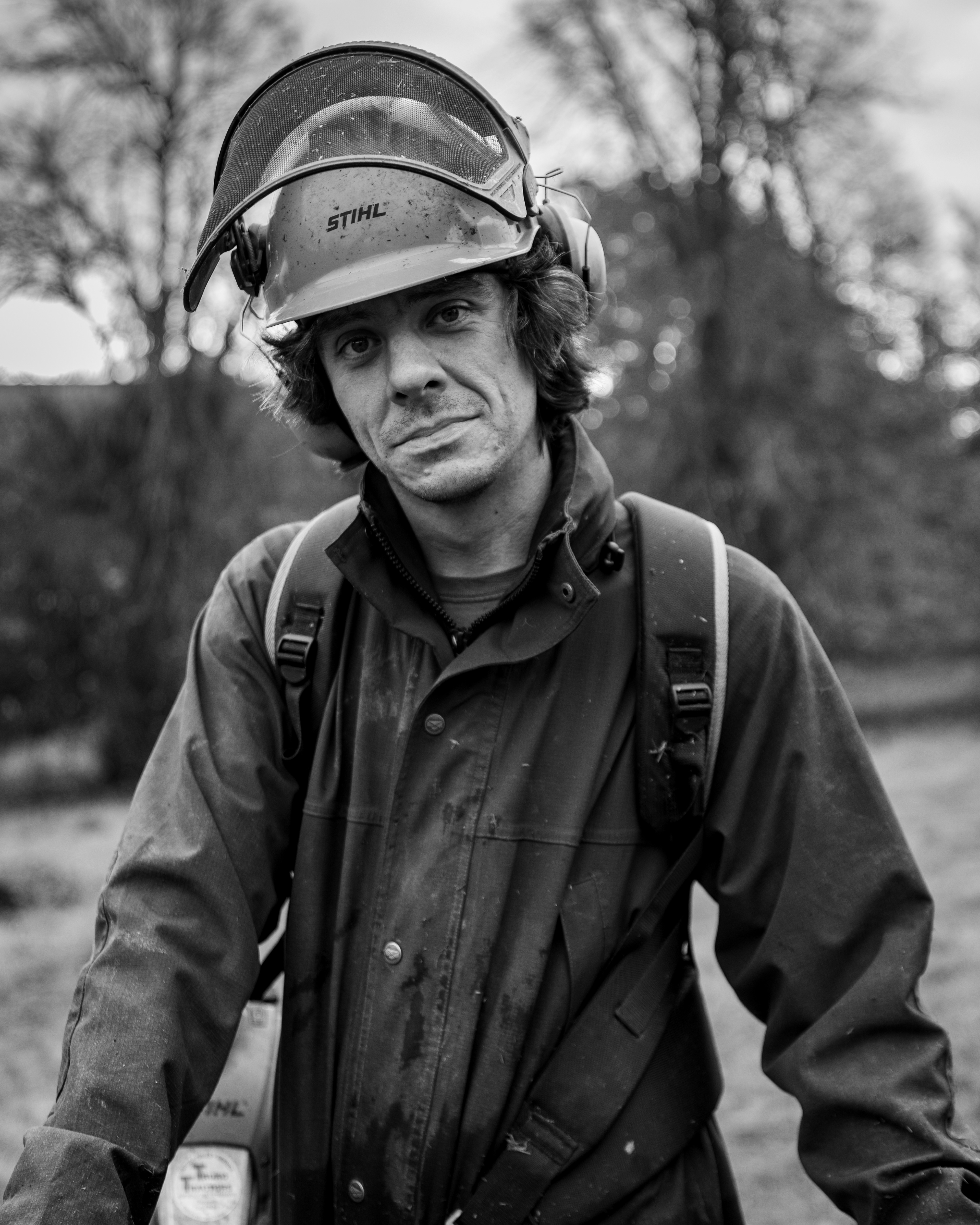 Alister, one of the grounds crew for Falmouth University, on the Penryn Campus, Penryn, Cornwall, UK 29/11/2022 © Simon Shea 2022