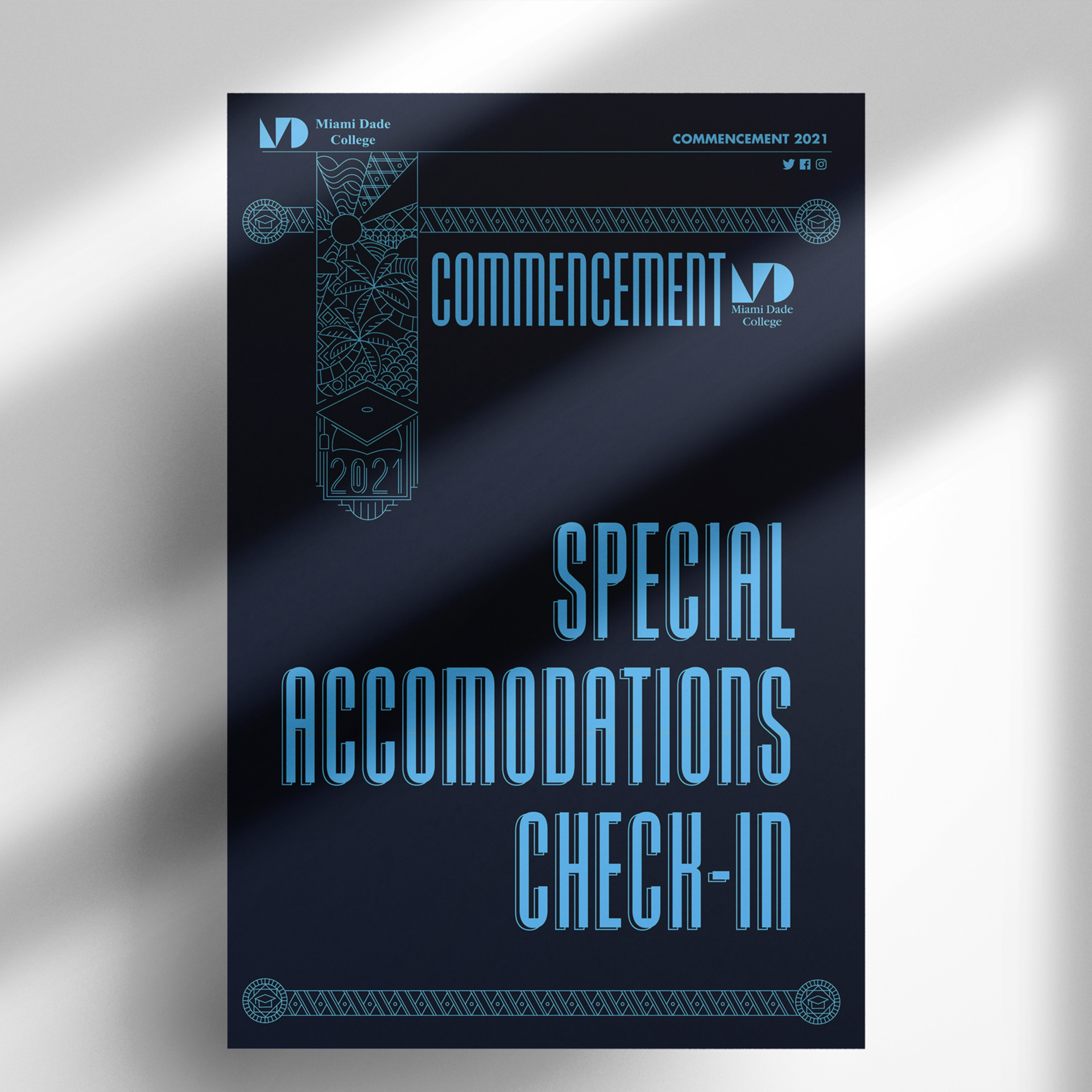 Miami Dade College Event Poster. Made in Illustrator / mocked up in Photoshop