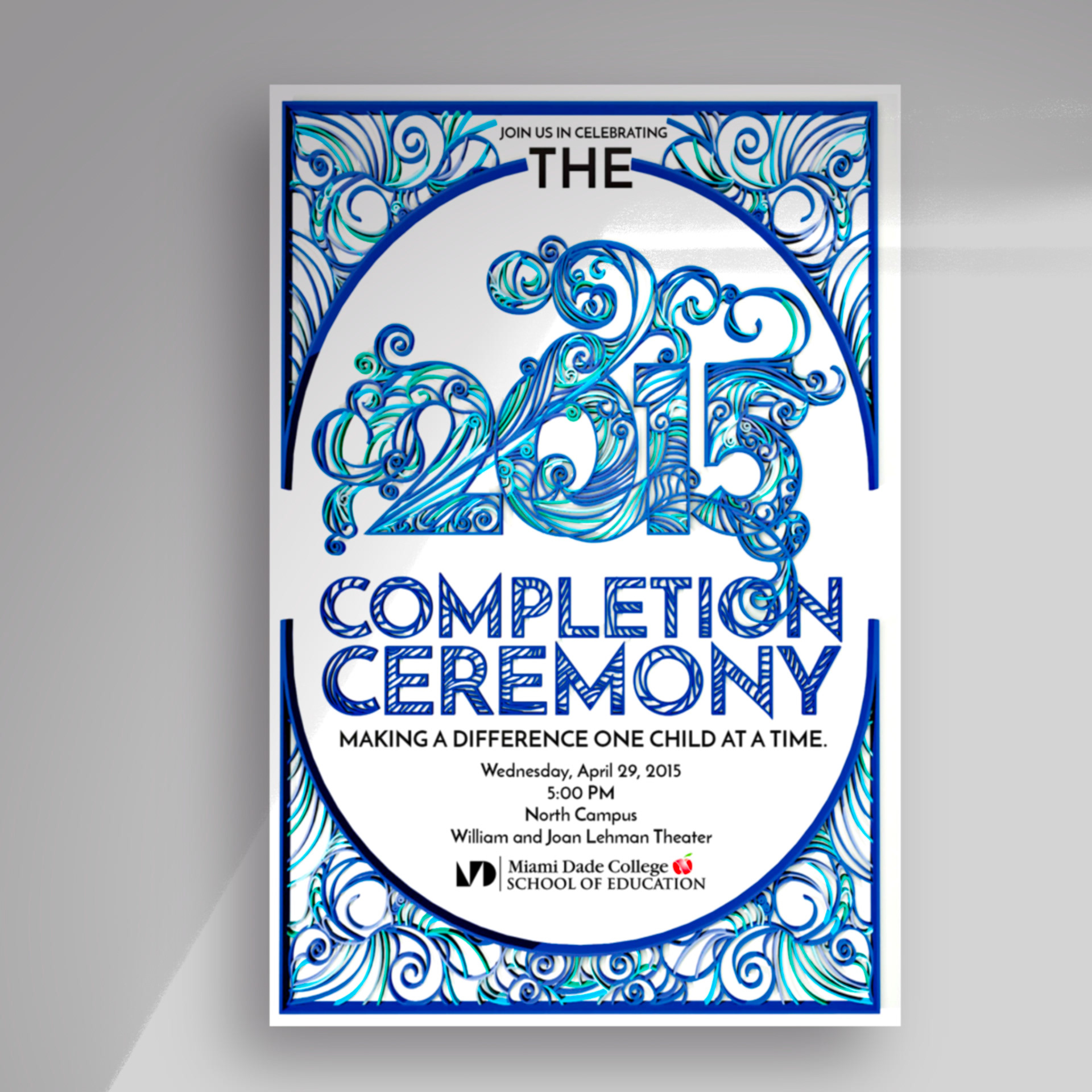 Miami Dade College Event Poster. Made in Illustrator / mocked up in Photoshop