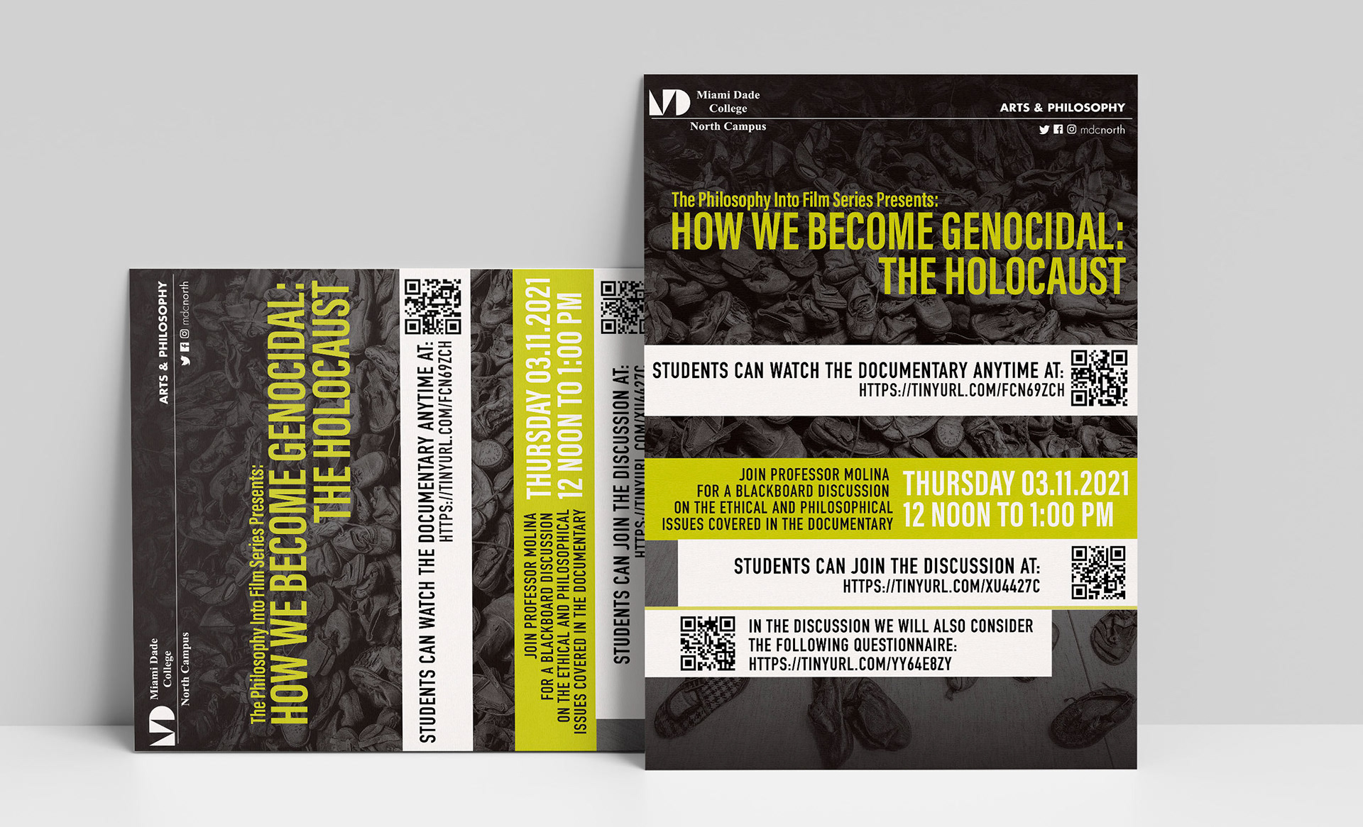 Miami Dade College Event Poster. Made in Illustrator / mocked up in Photoshop