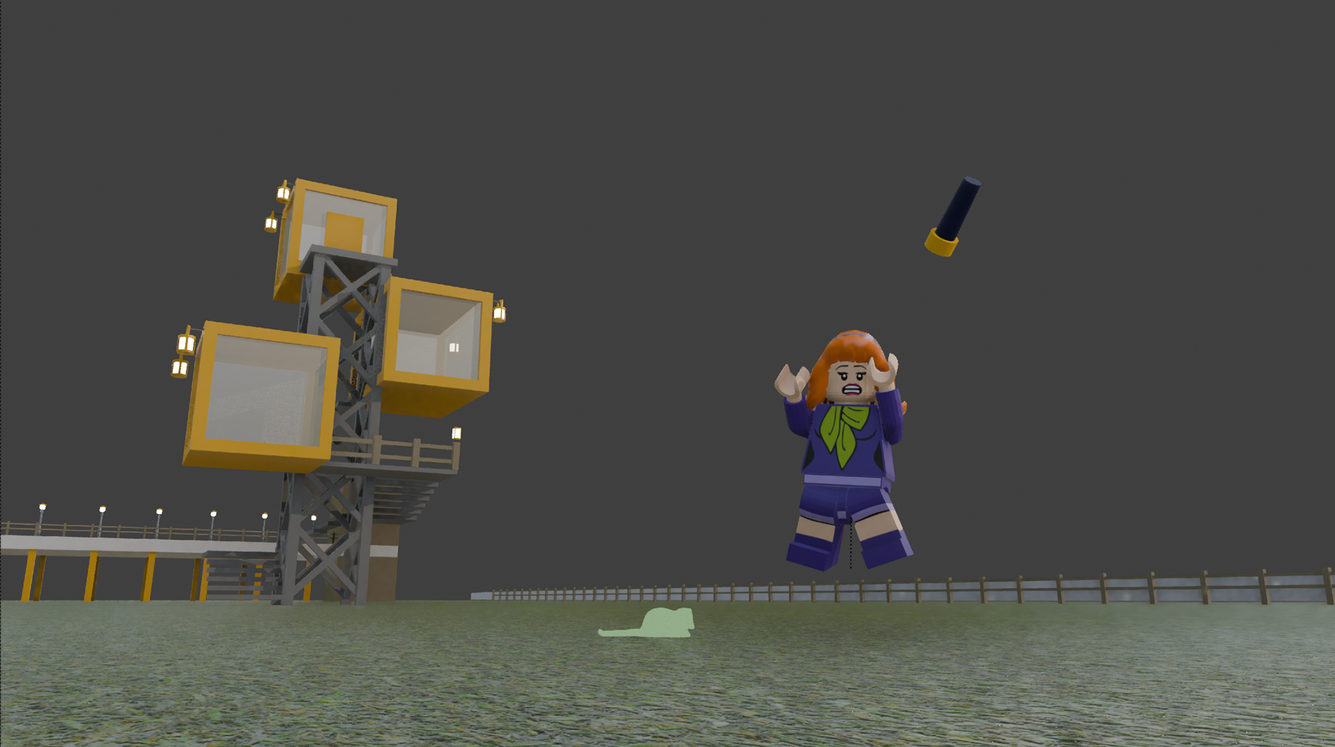 Scène près de la structure cubique