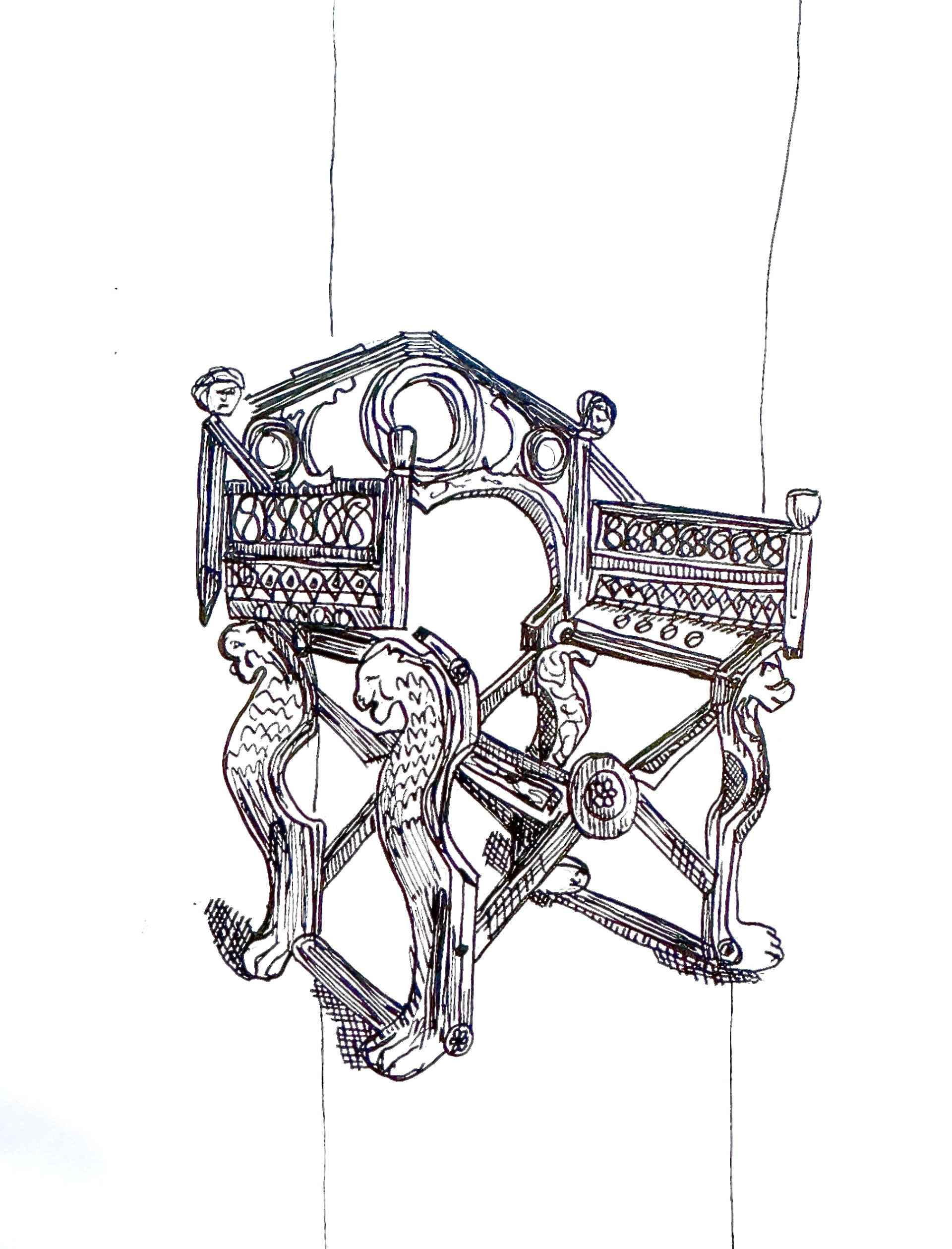 dagobert's throne sketch