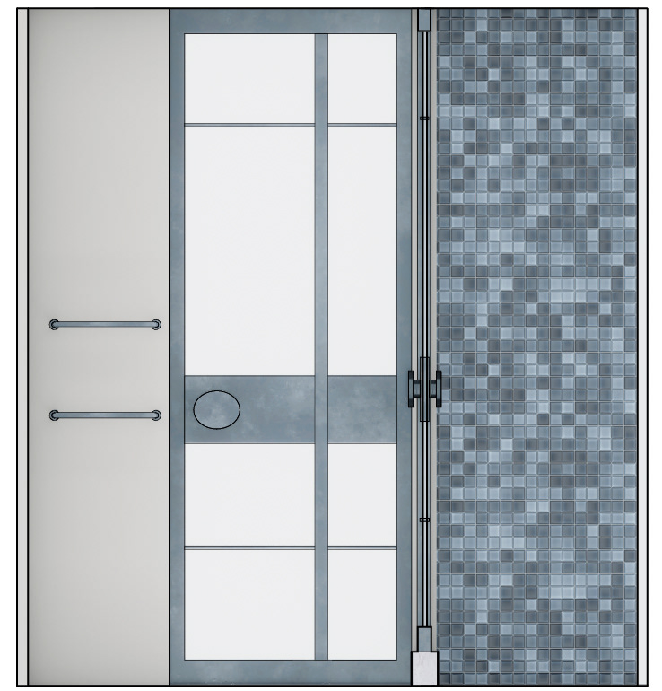 north bathroom elevation