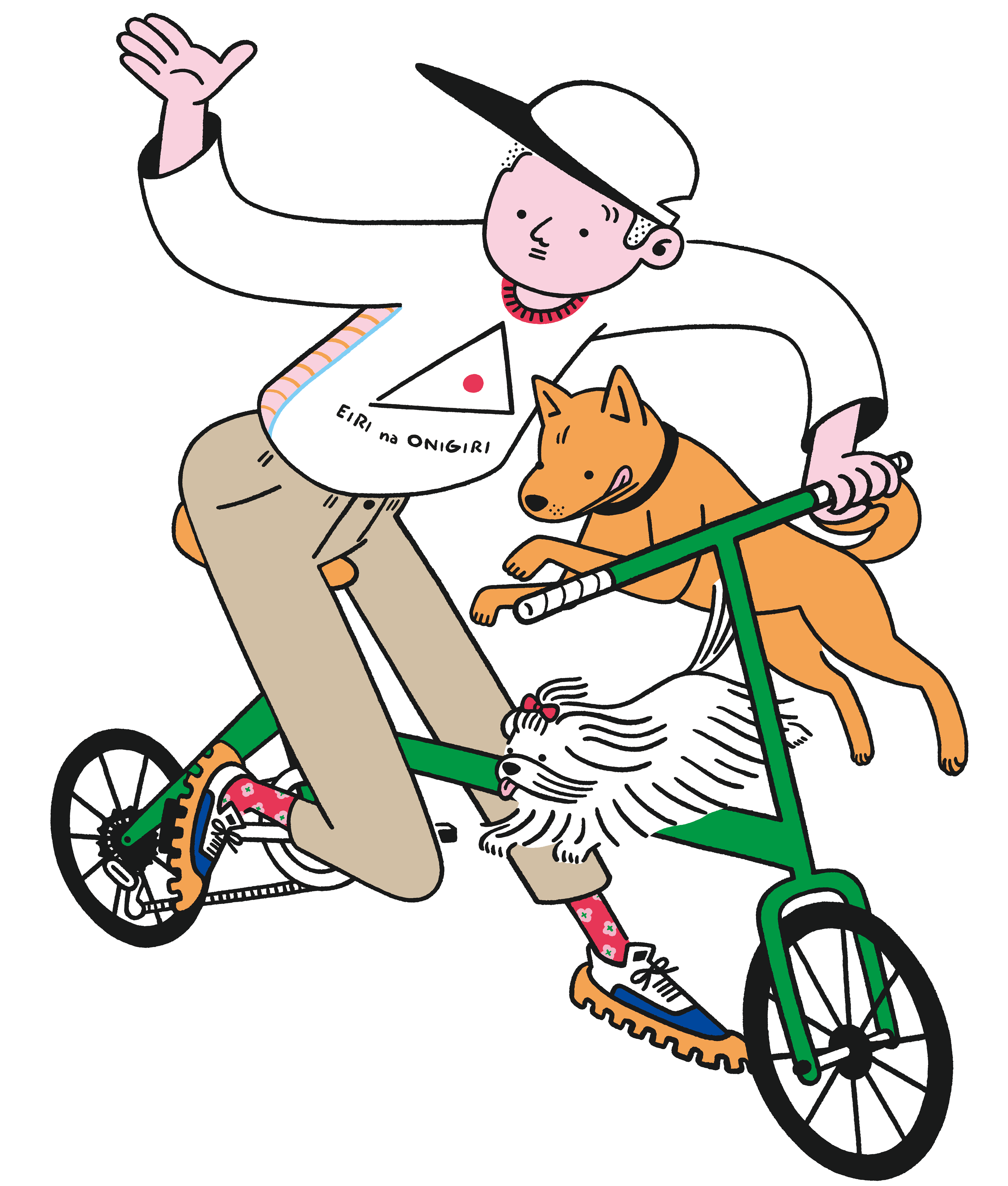 「挨拶の隙をみて芸を披露するワンちゃん」