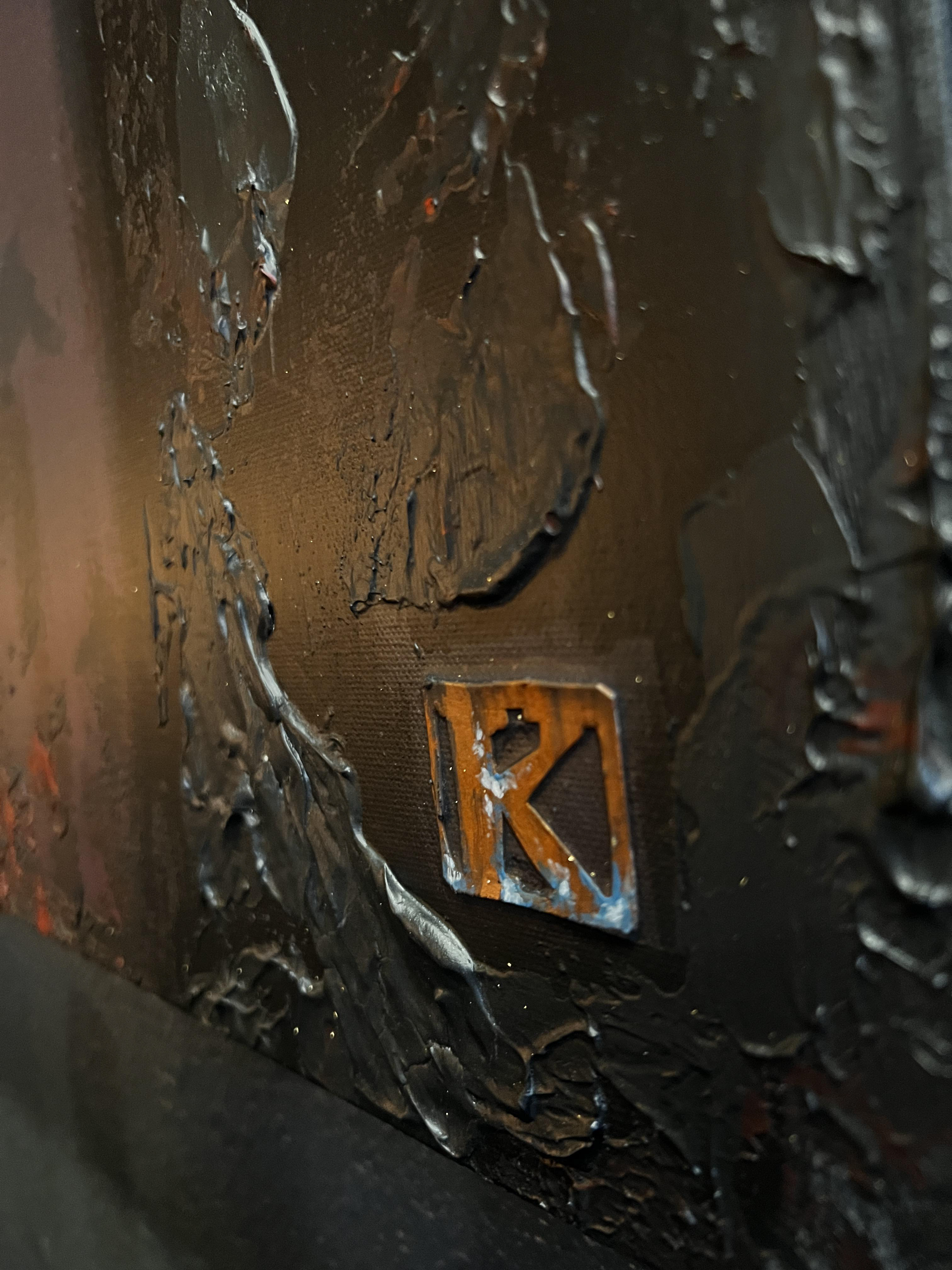Raised texture and signature detail
