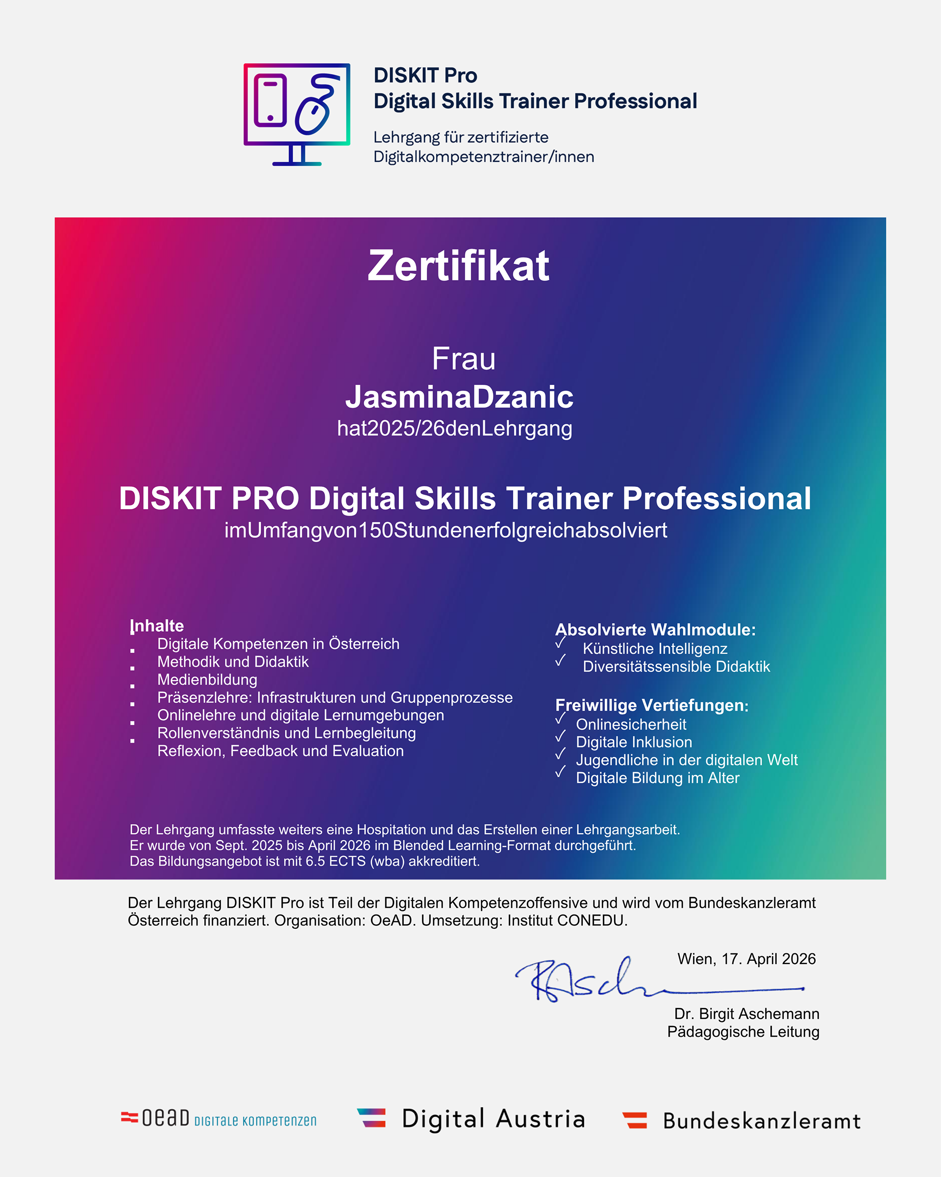 Zertifizierte Digital Skills Trainerin Professional