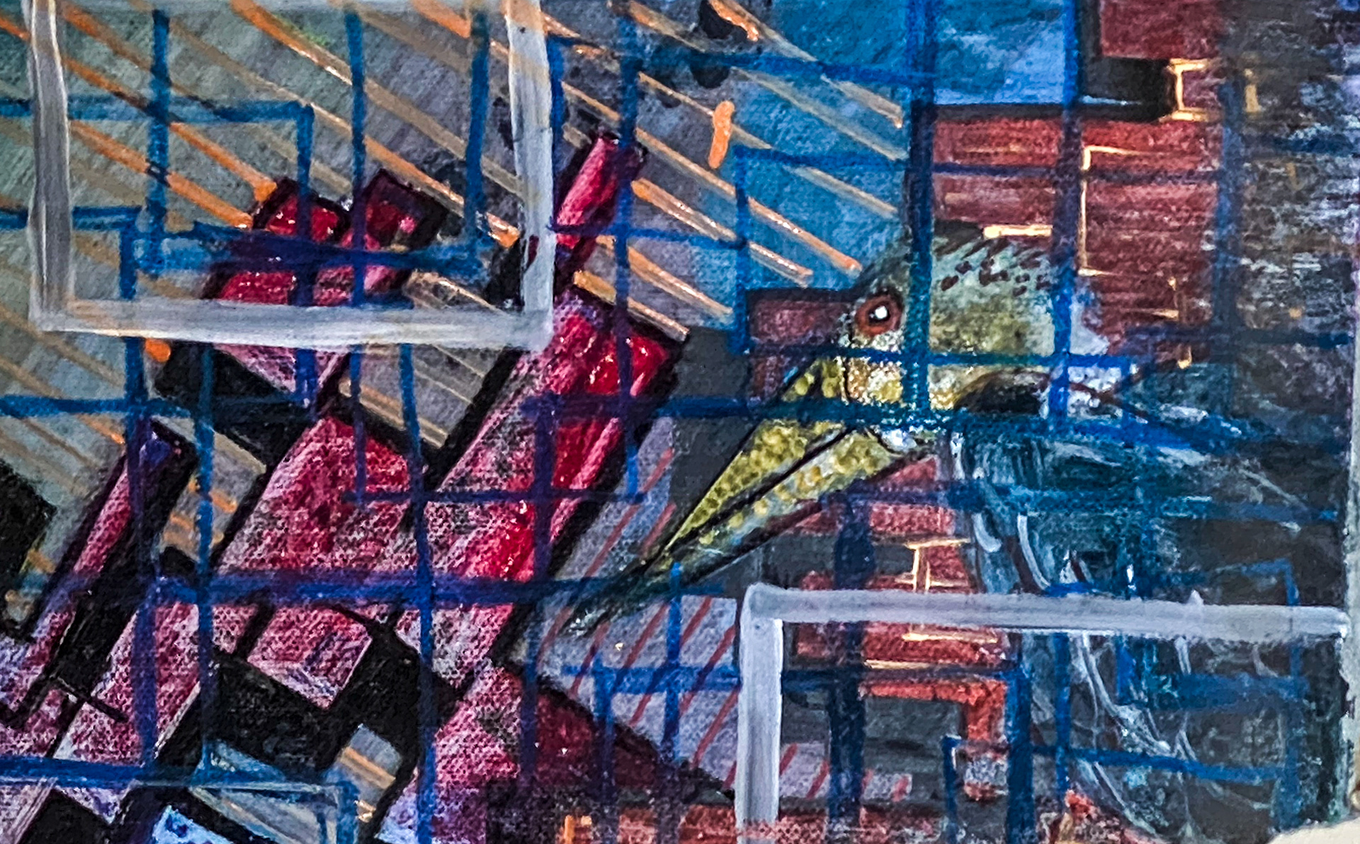 Oil pastels on Canson grey paper 12x8