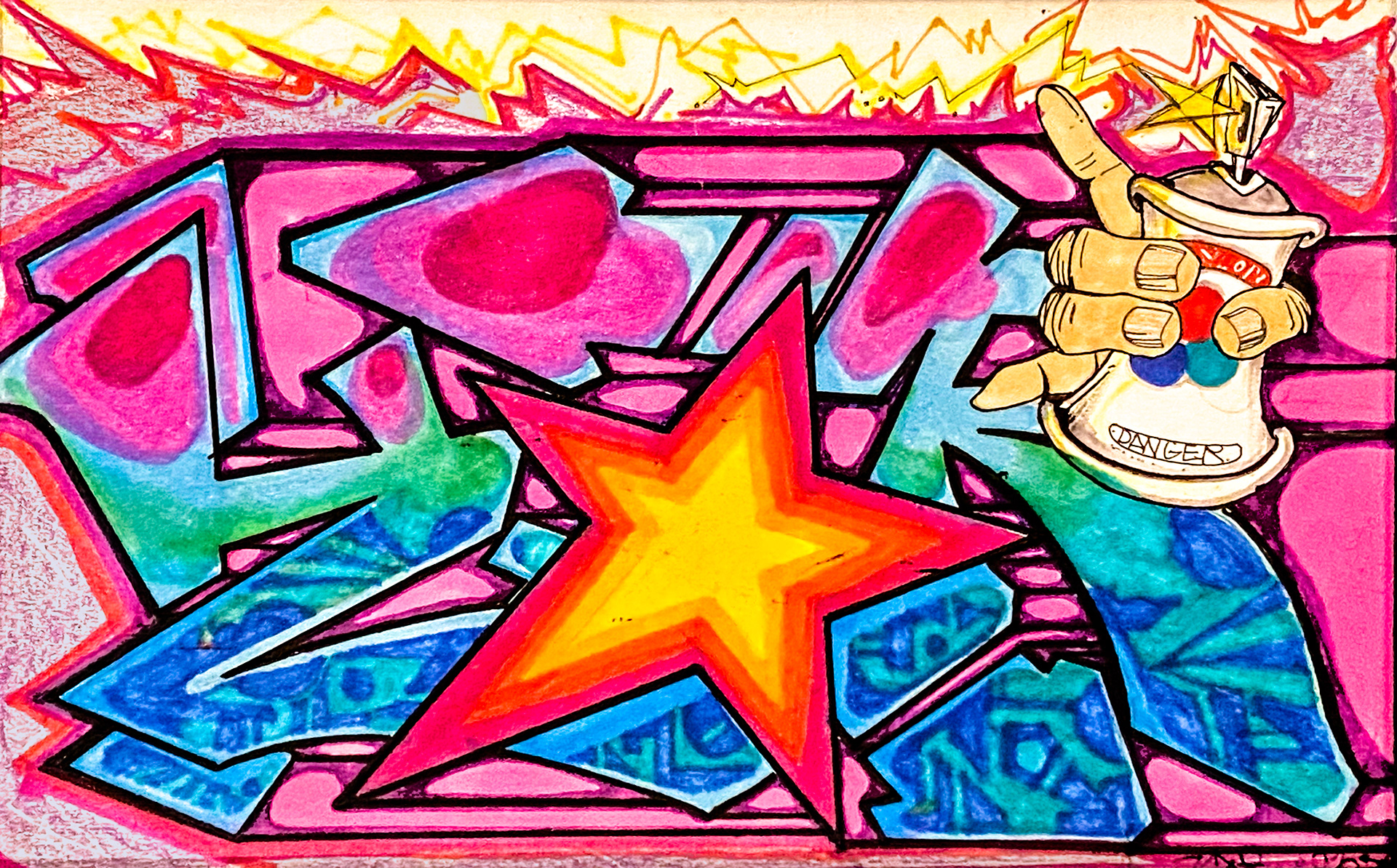 Prisma marker on drawing paper 9x12