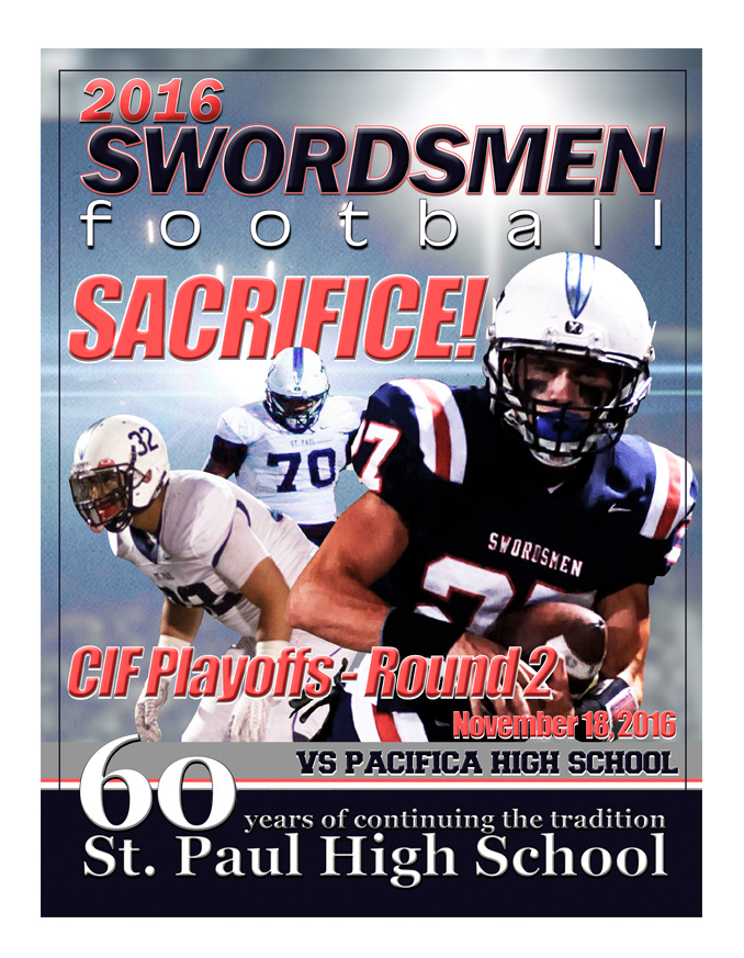 Football Program_cover: Photoshop & InDesign