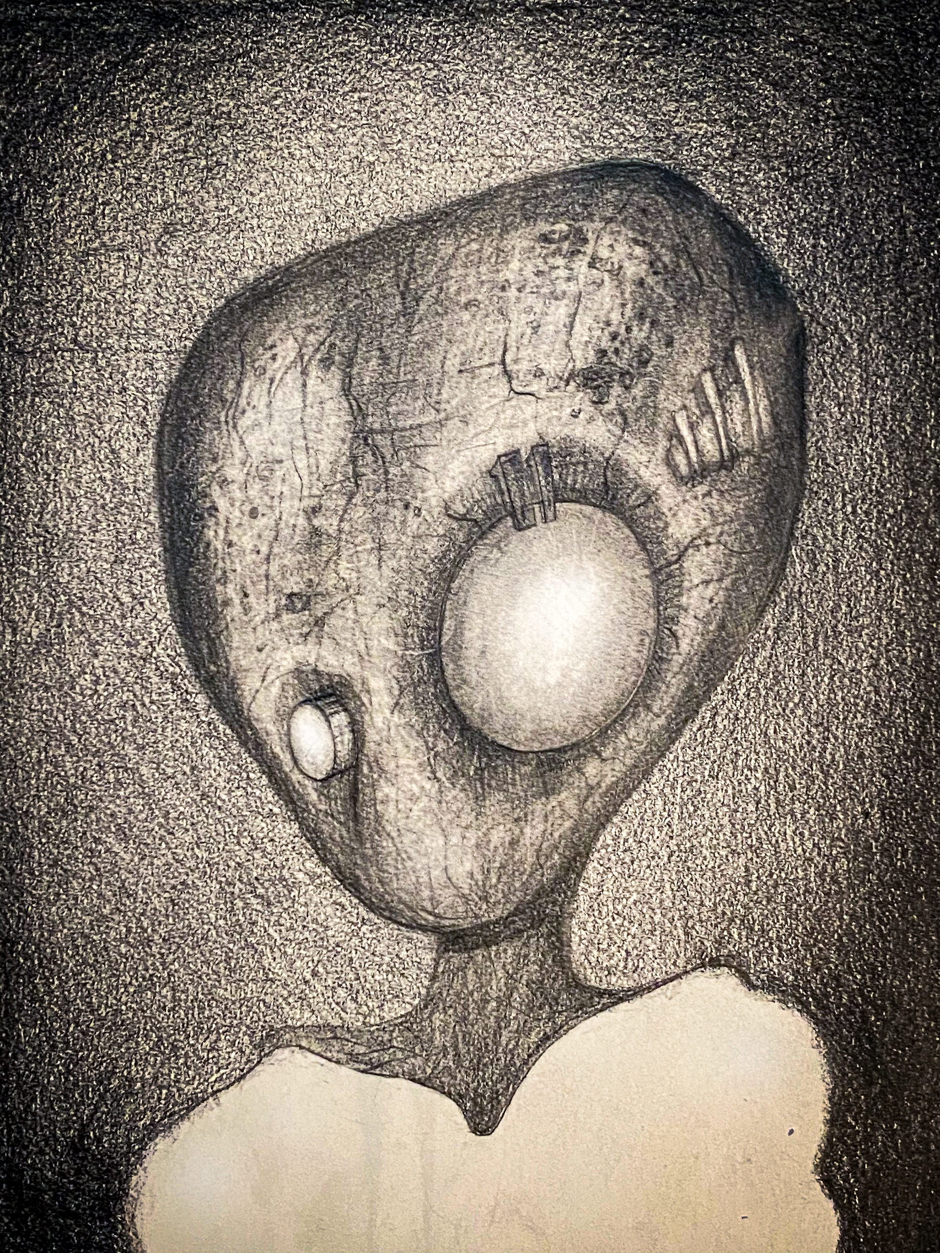 Sharpie Ebony shading pencil on newsprint 8x10
