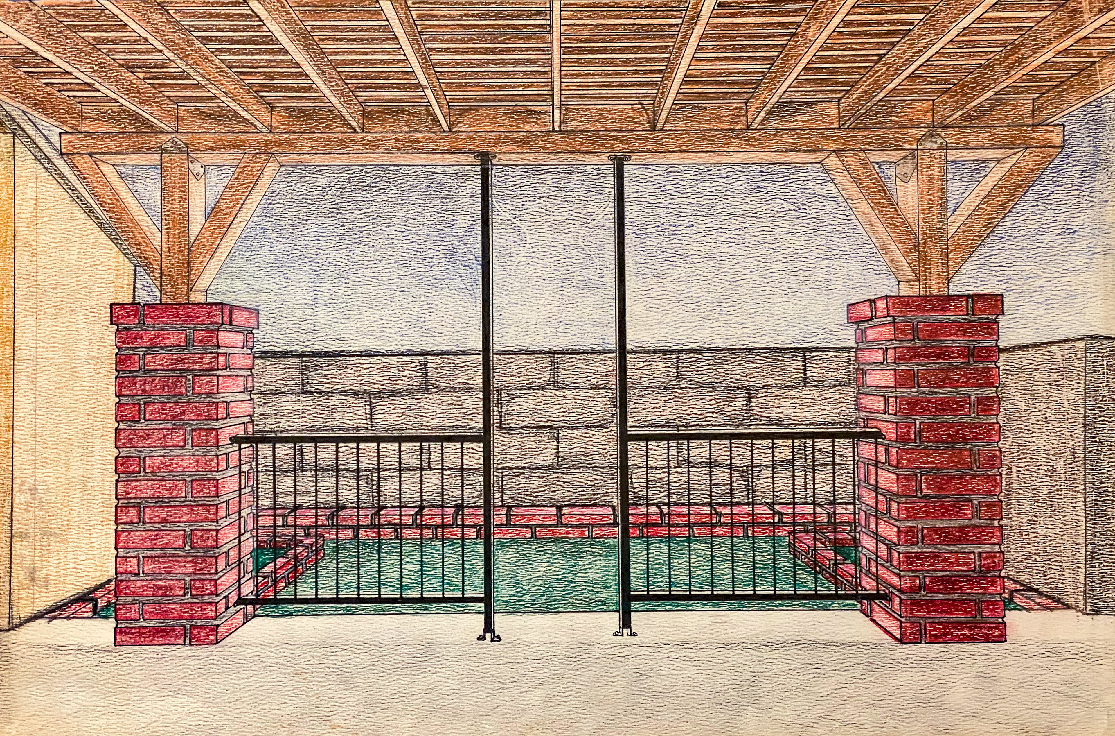 Colored pencil on watercolor paper 18x12